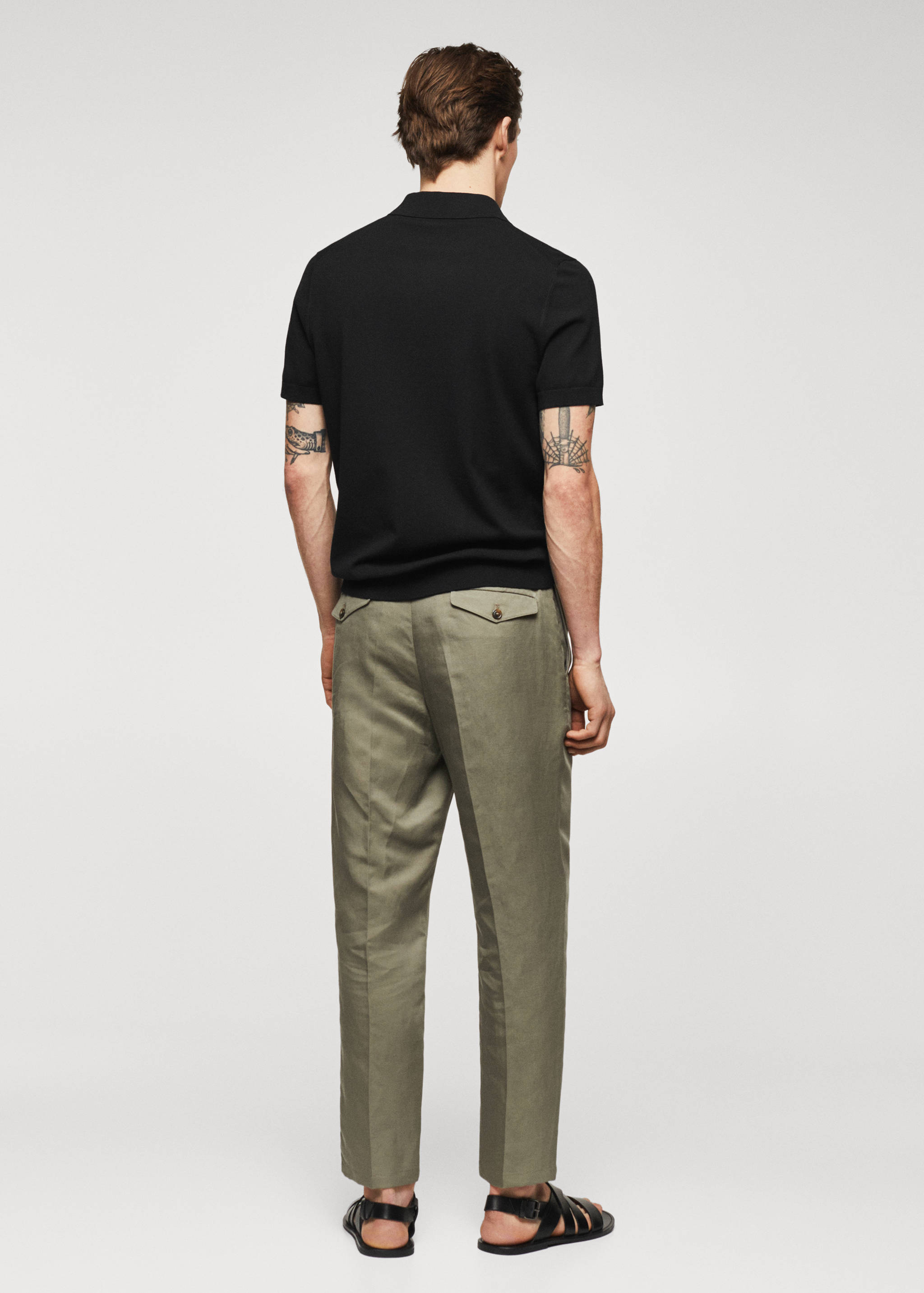 Fine-knit polo shirt - Reverse of the article