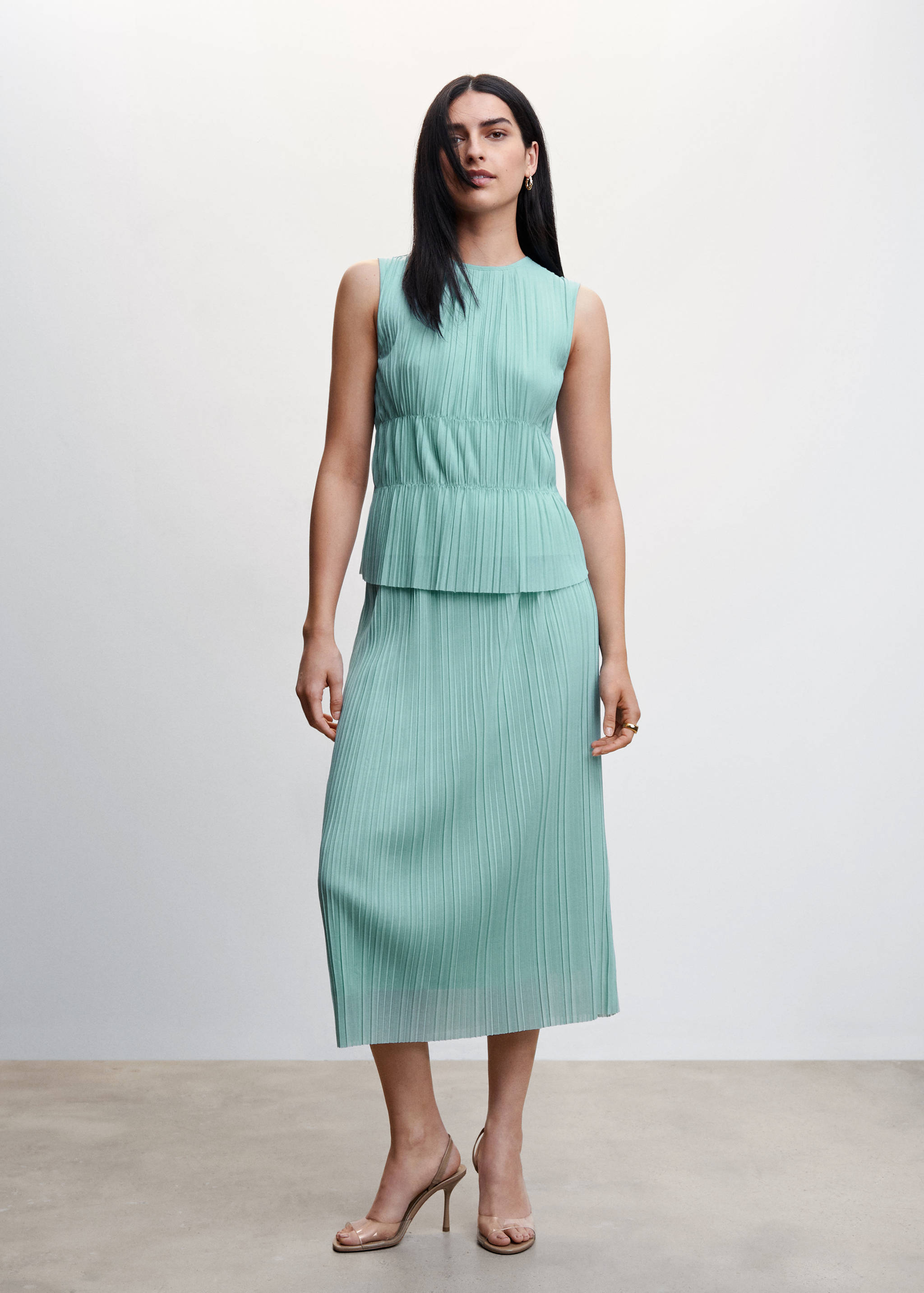 Jupe midi plissée - Plan général