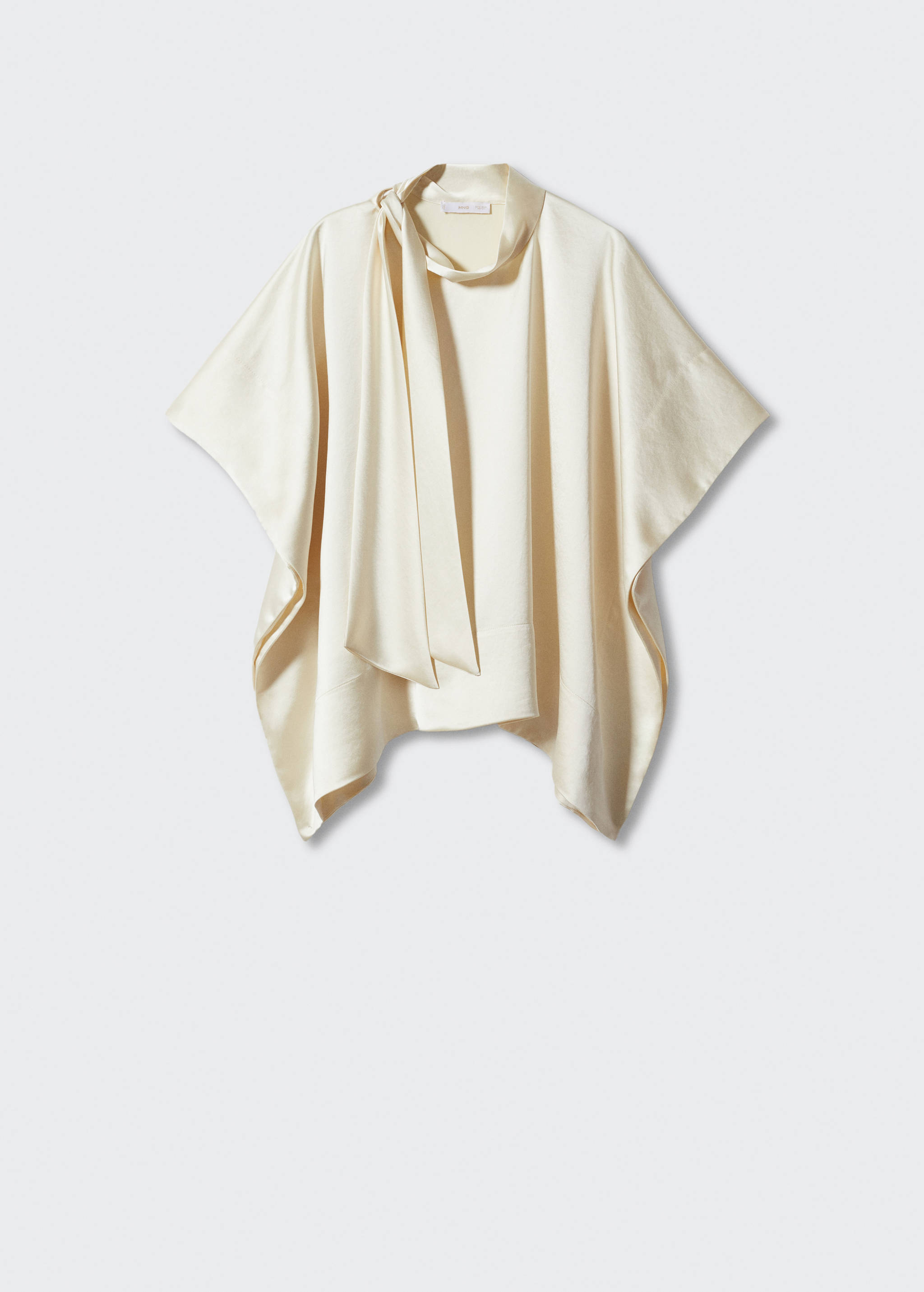 Satin blouse with bow collar - Article without model