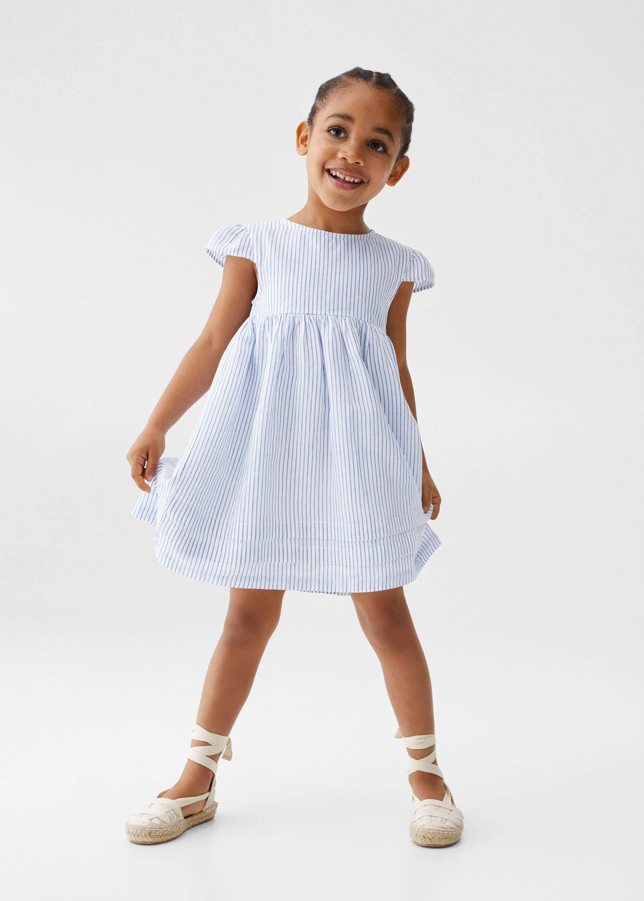 Vestido rayas volante - Plano general
