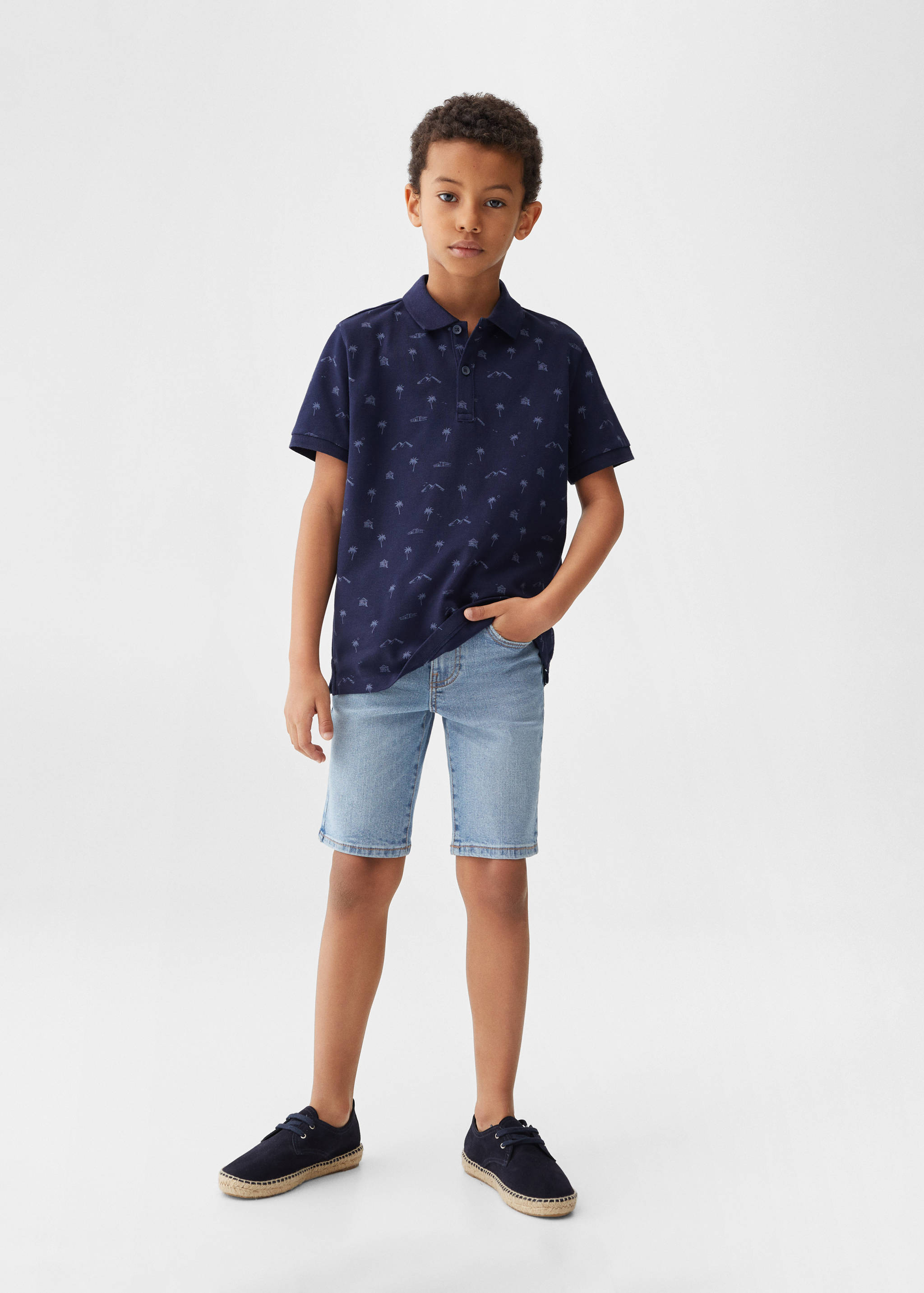 Polo-Shirt mit Palmenmotiv - Allgemeine Ansicht