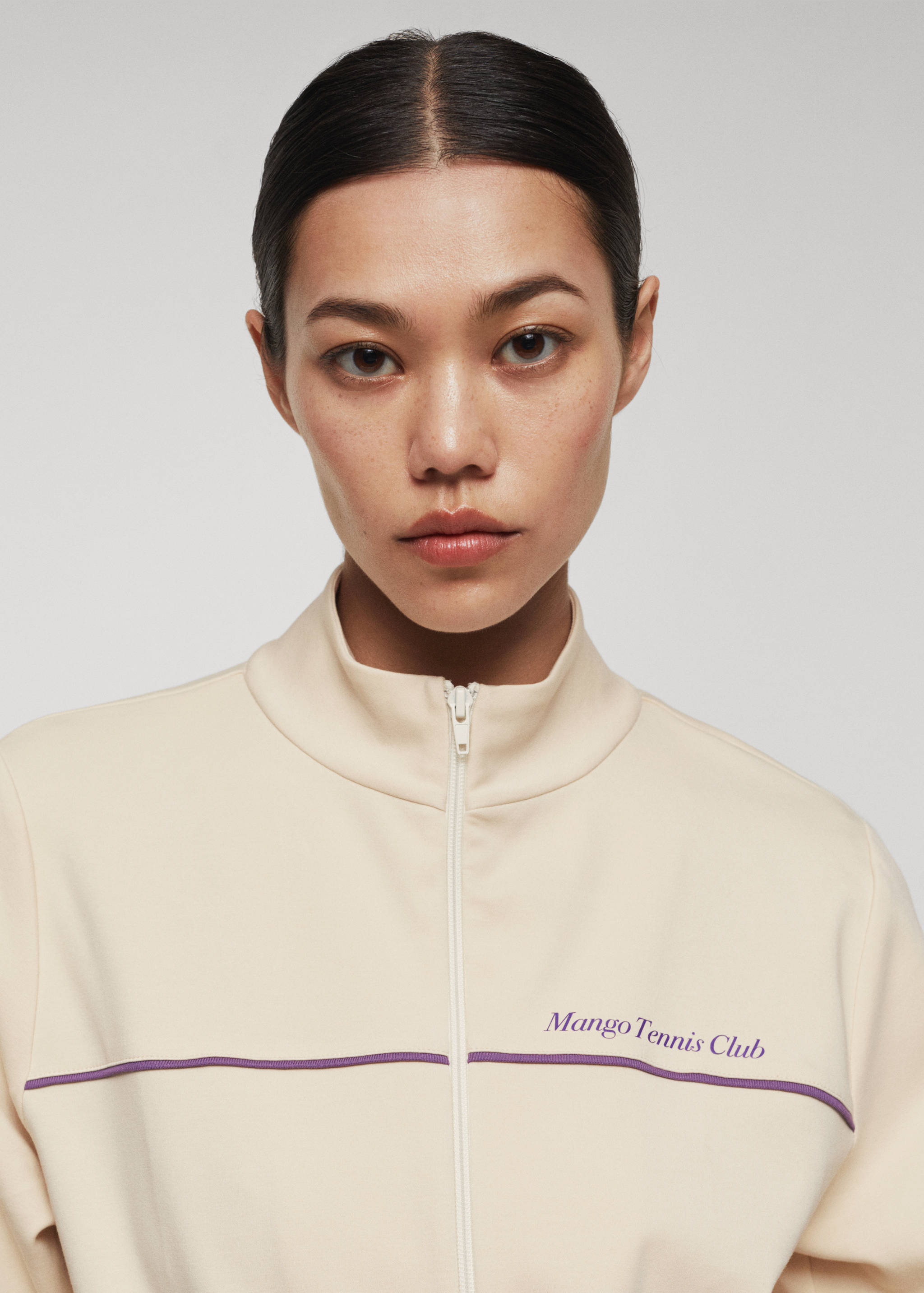 Sweatshirt mit halbhohem Kragen und Reißverschluss - Detail des Artikels 1