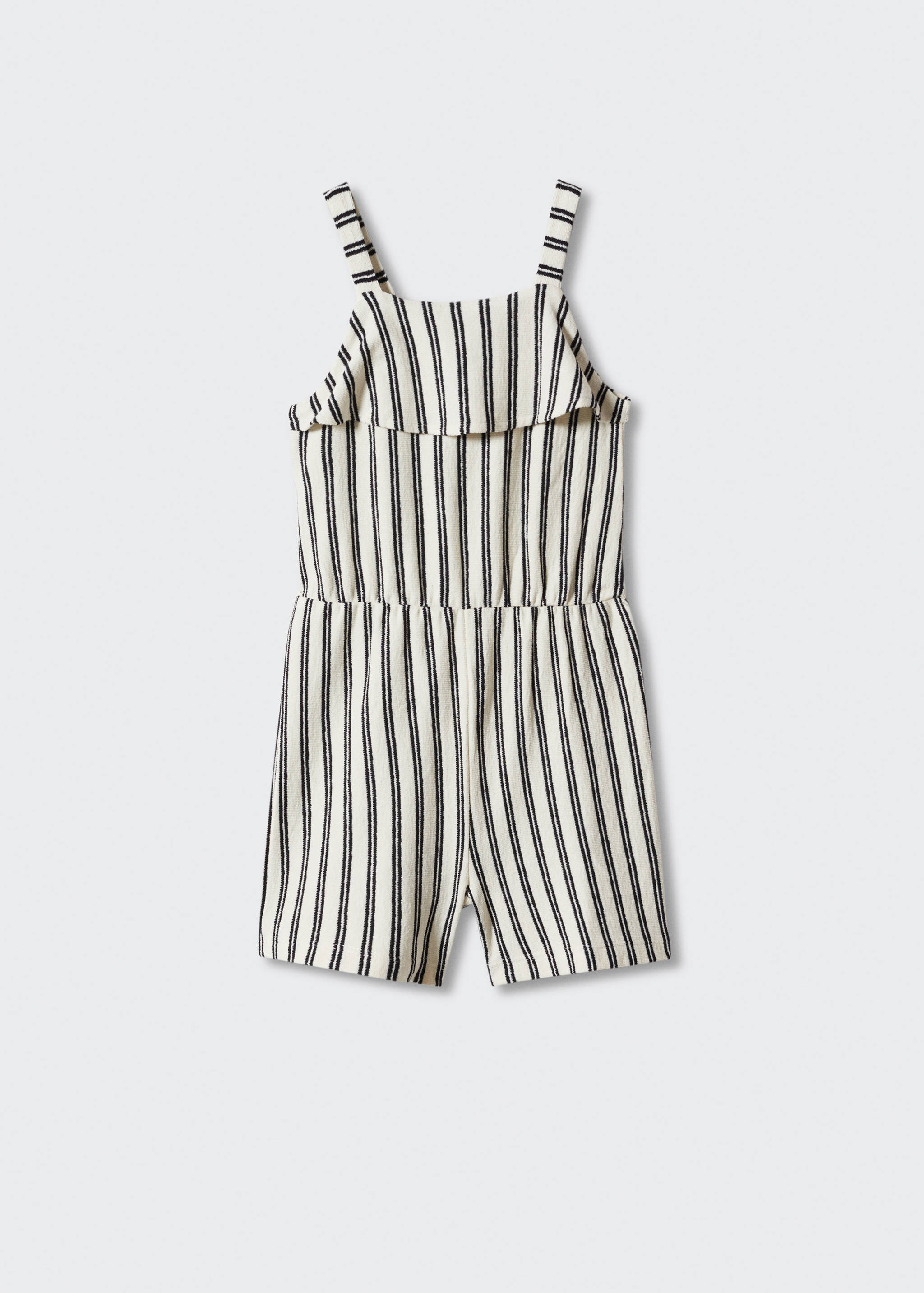 Gestreifter Overall - Rückseite des Artikels