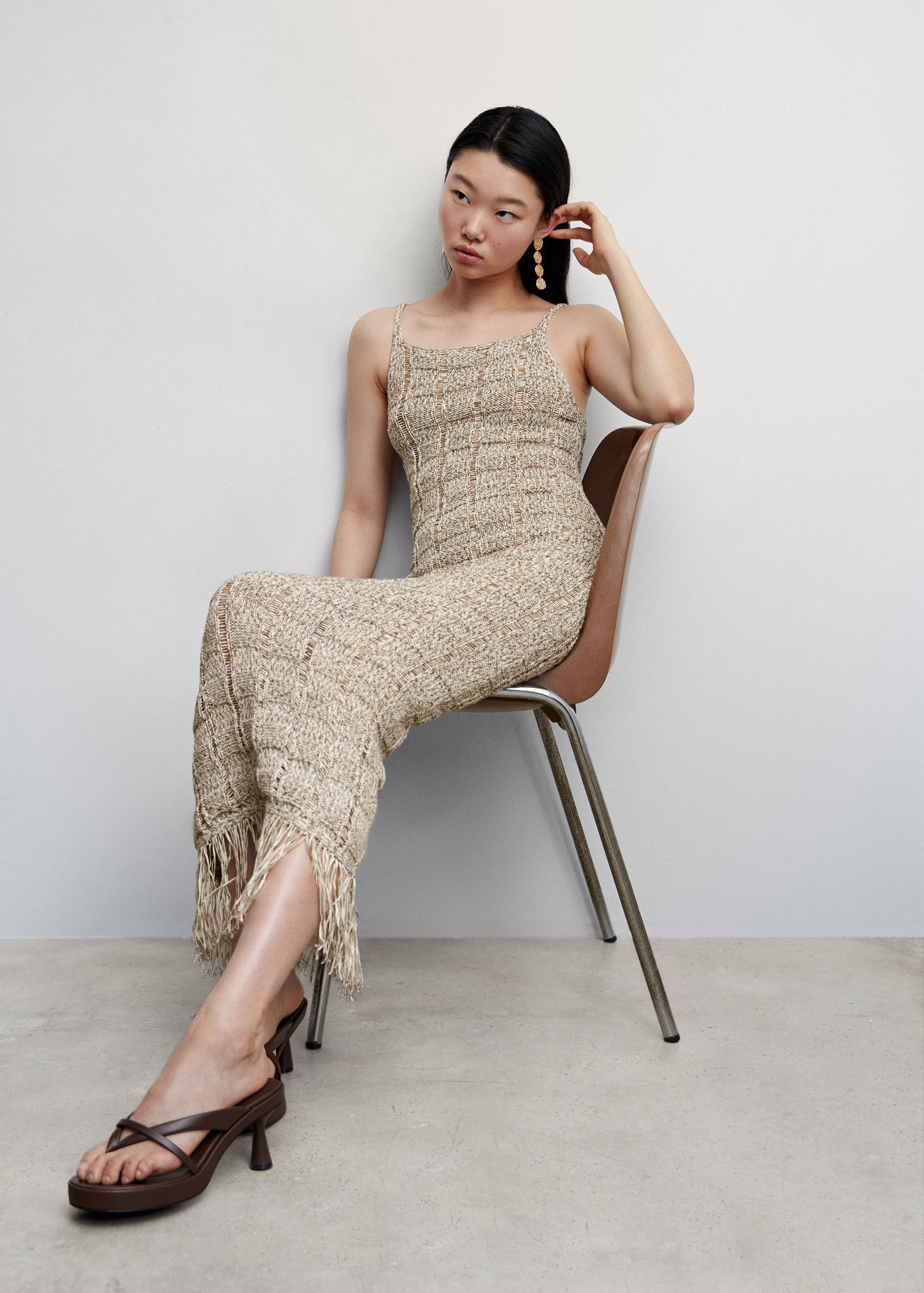 Robe maille détail franges - Détail de l'article 2