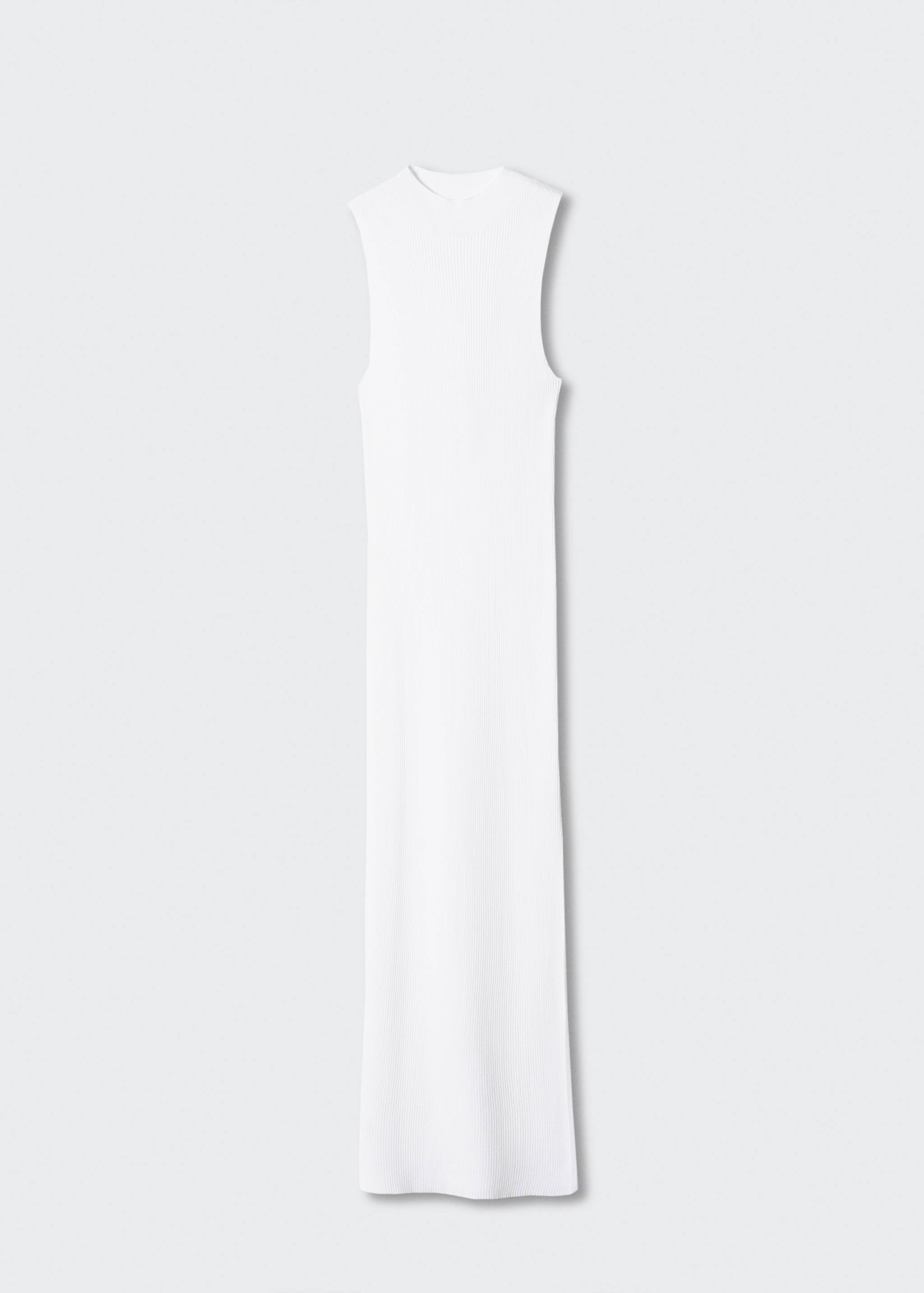 Ribbed knit dress with opening - Article without model