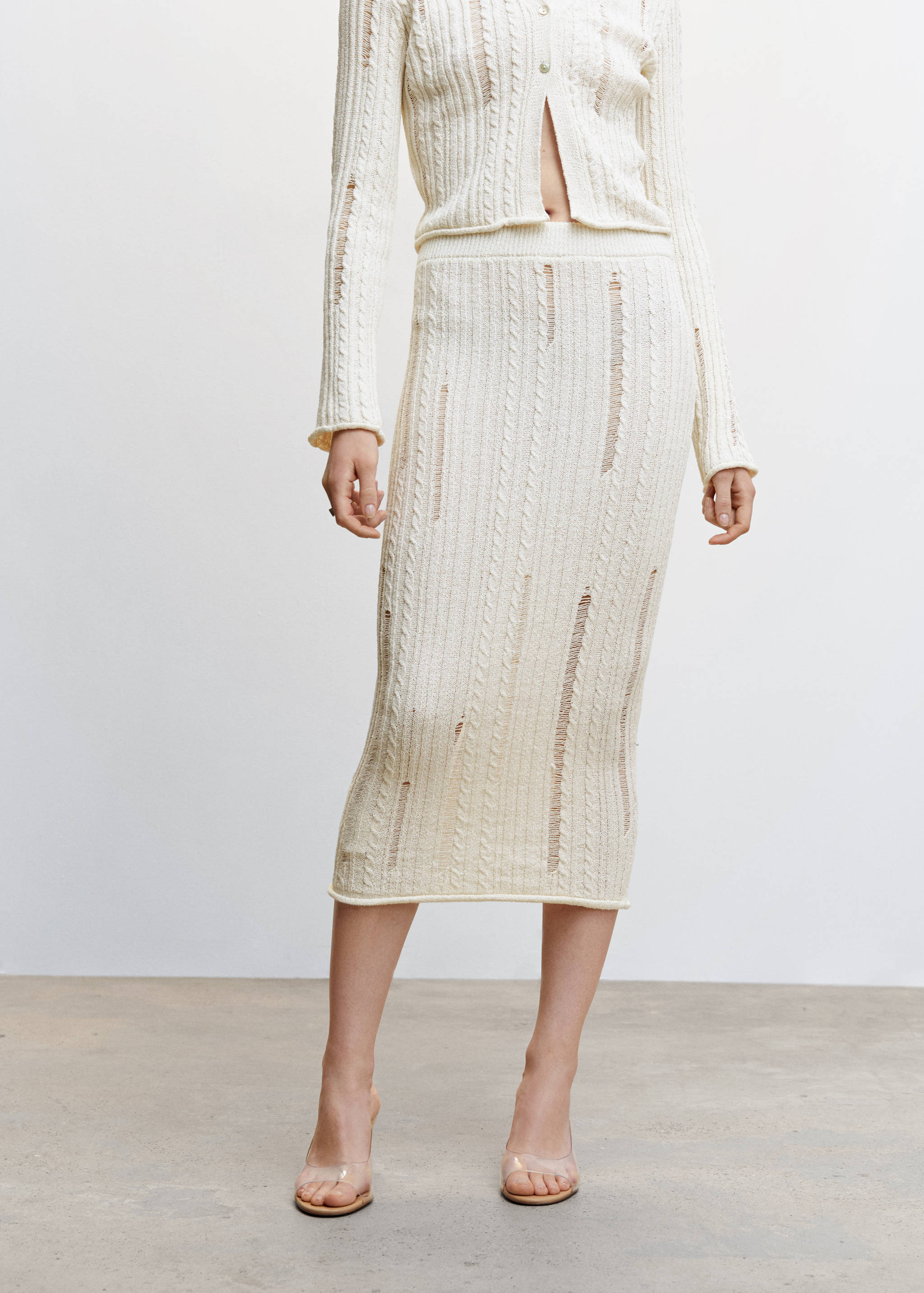 Càrdigan punt de mitja galga - Pla mig