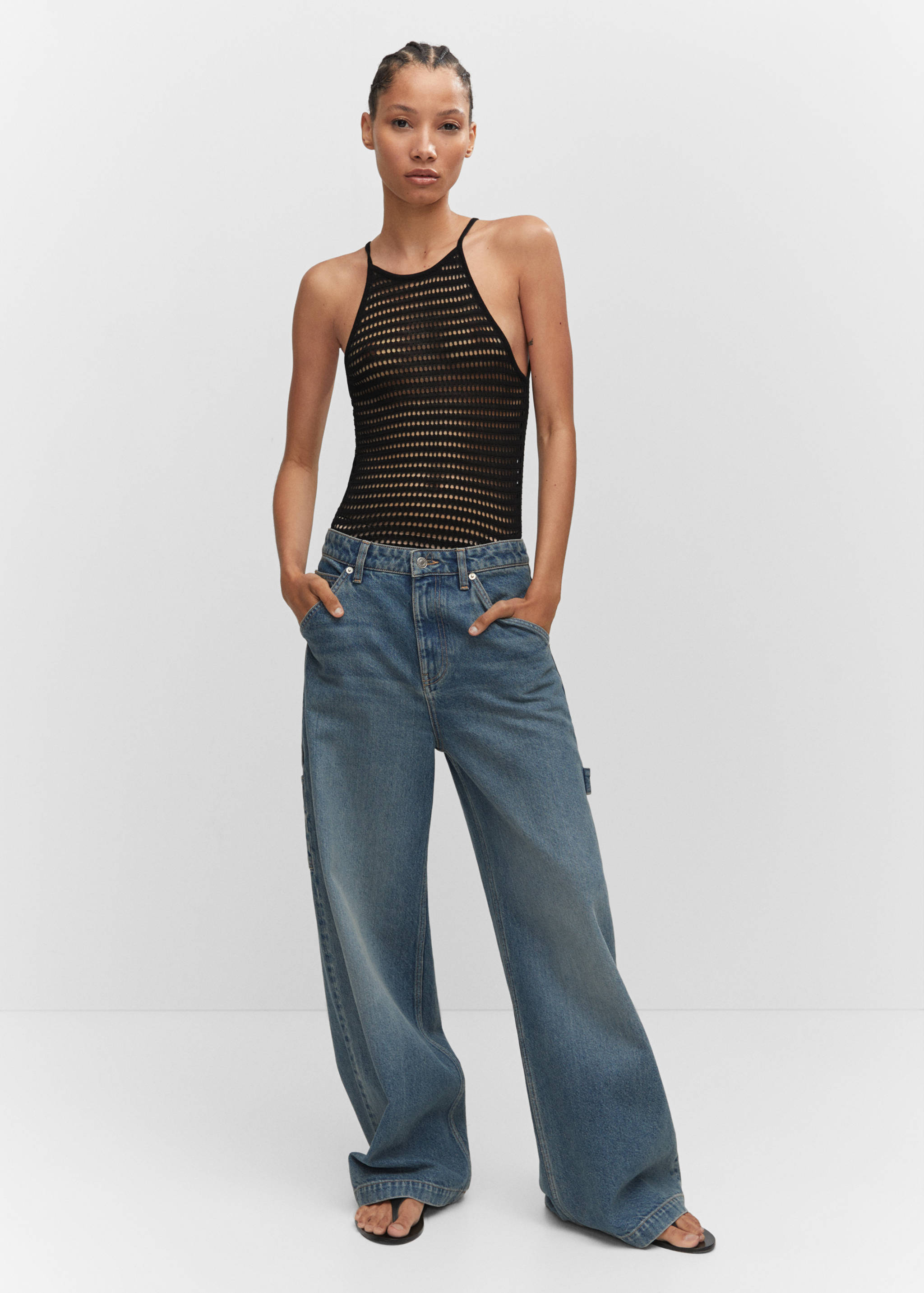 Halter-neck knitted top - General plane