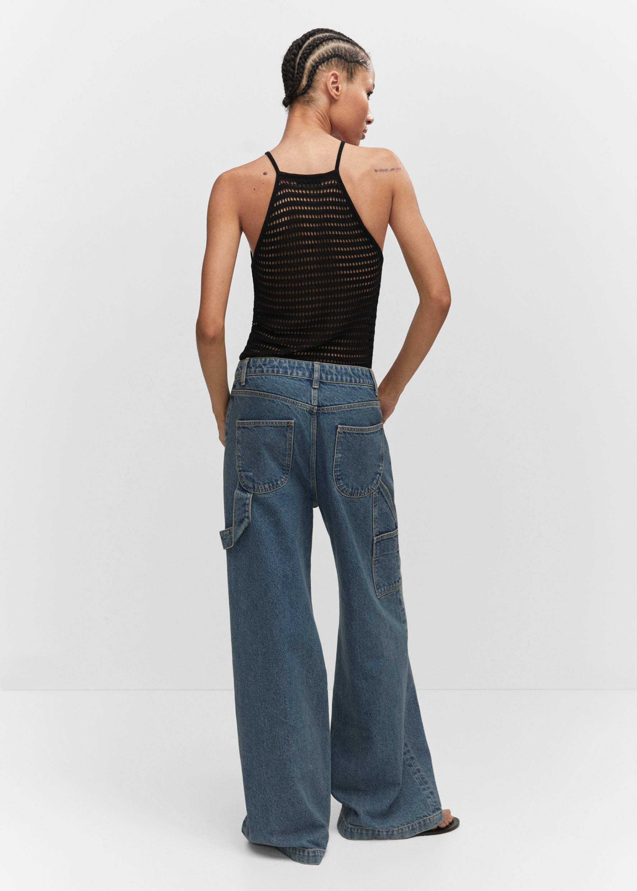 Halter-neck knitted top - Reverse of the article