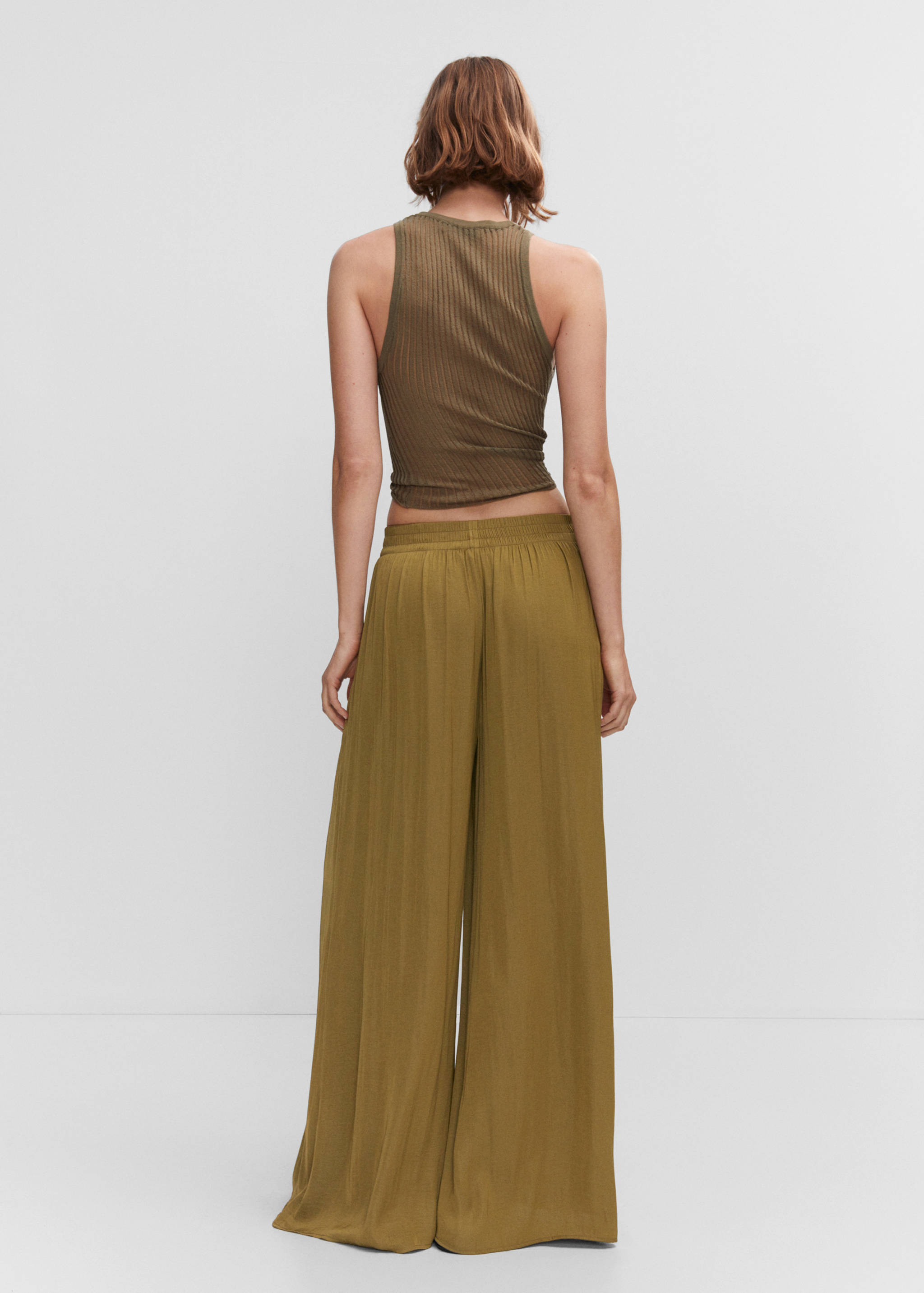 Low-rise palazzo trousers - Reverse of the article