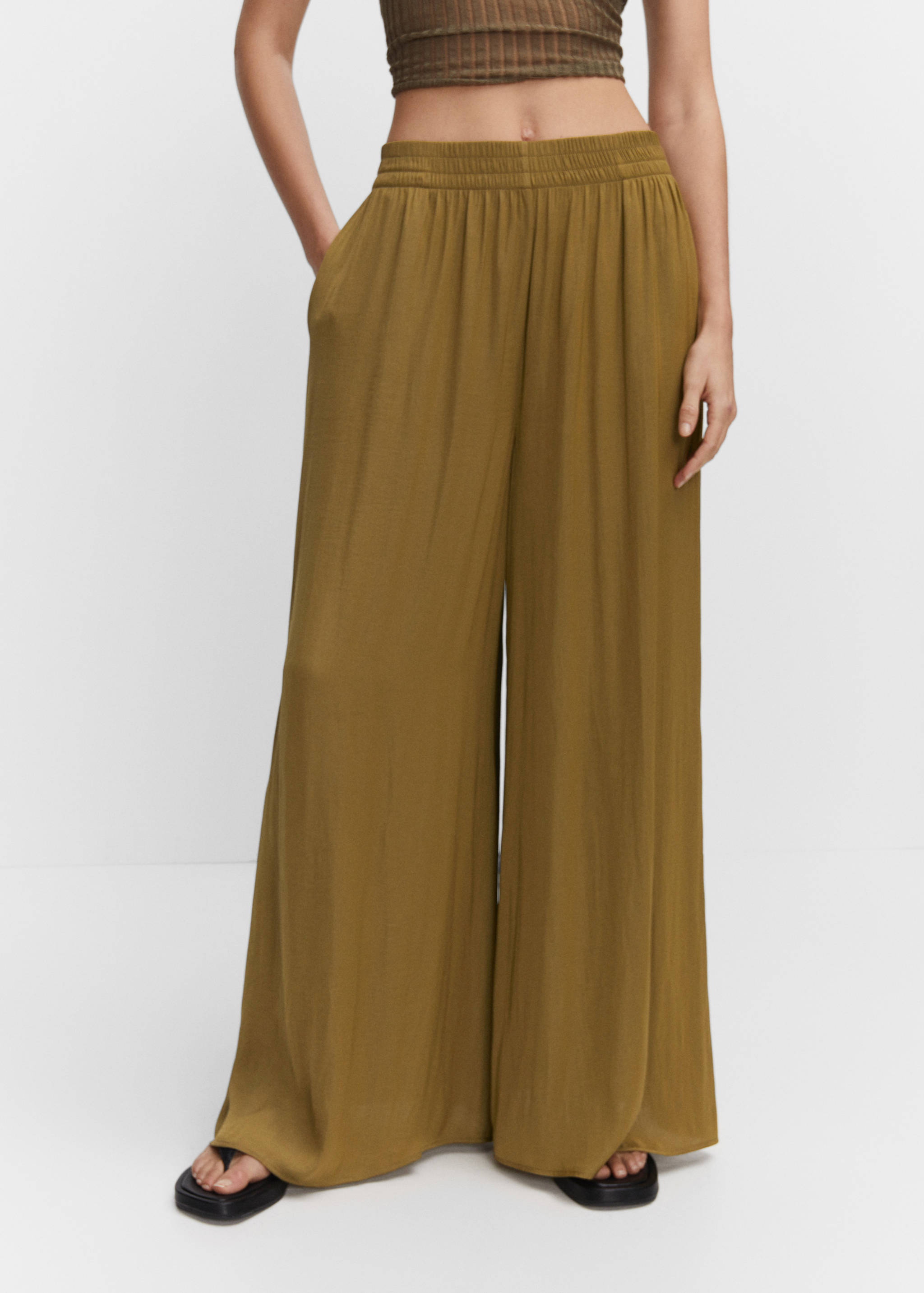 Low-rise palazzo trousers - Details of the article 6