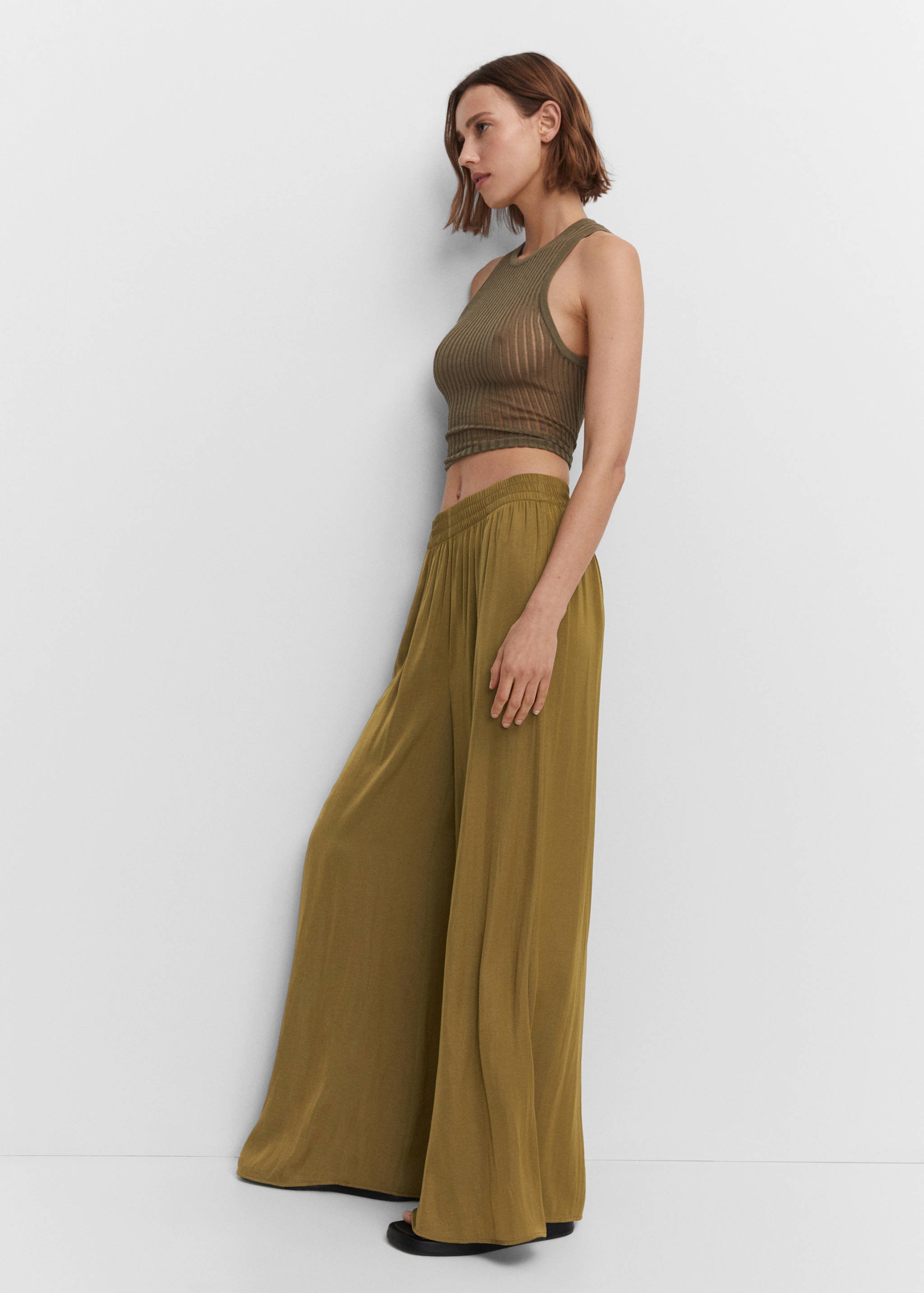 Low-rise palazzo trousers - Details of the article 2