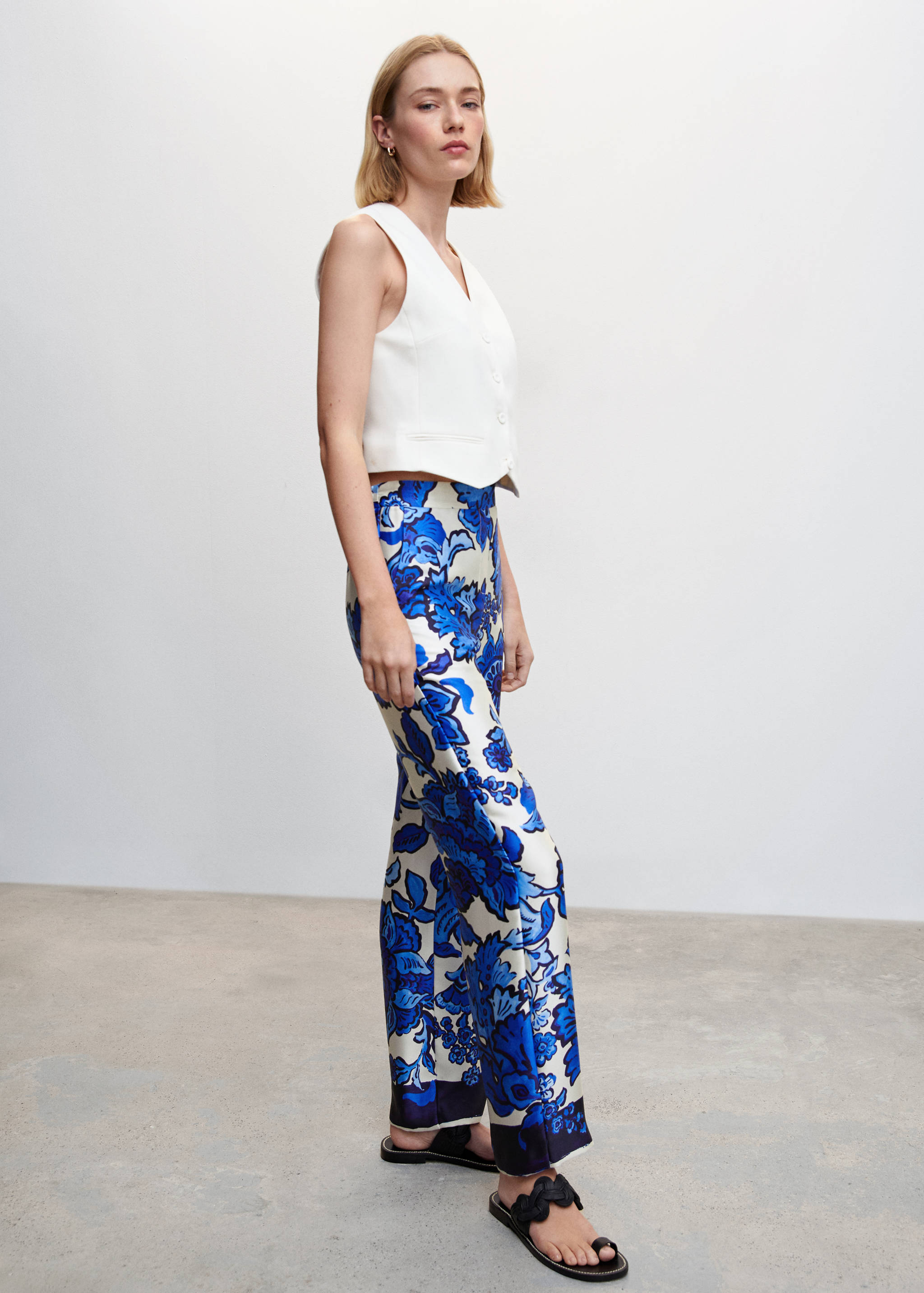 Pantalón satinado floral - Detalle del artículo 2
