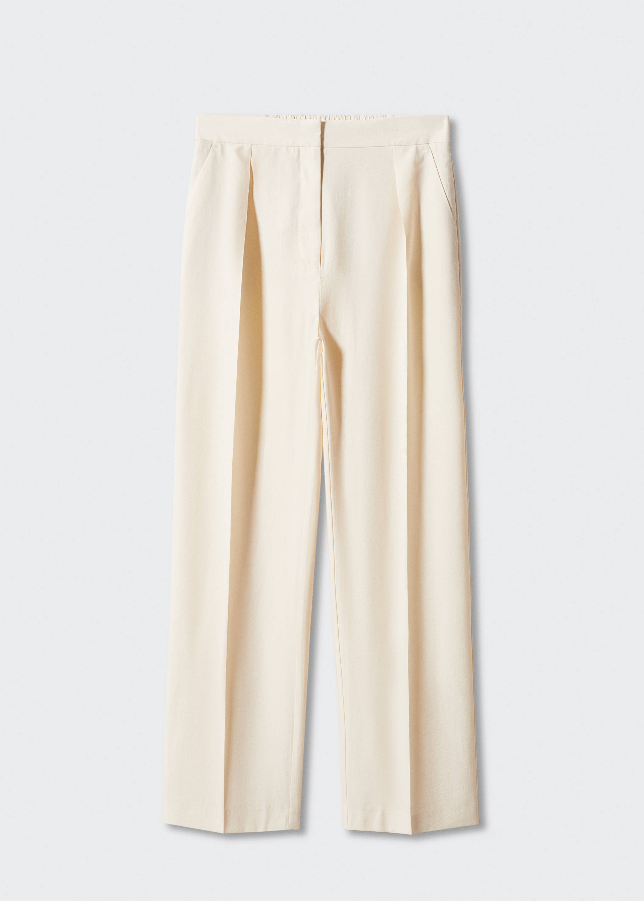 Straight-fit pleated trousers - Article without model