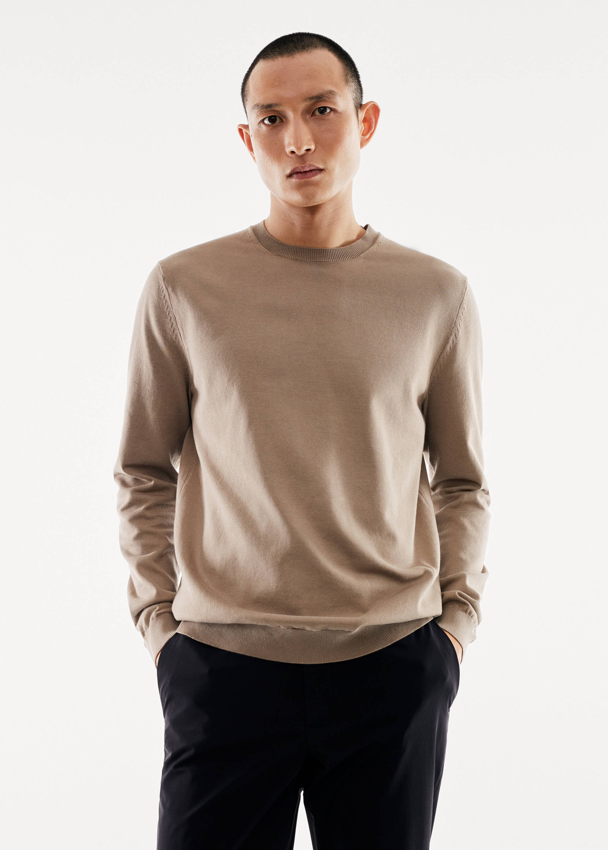 Slabý bavlněný svetr - Náhled ve středové rovině