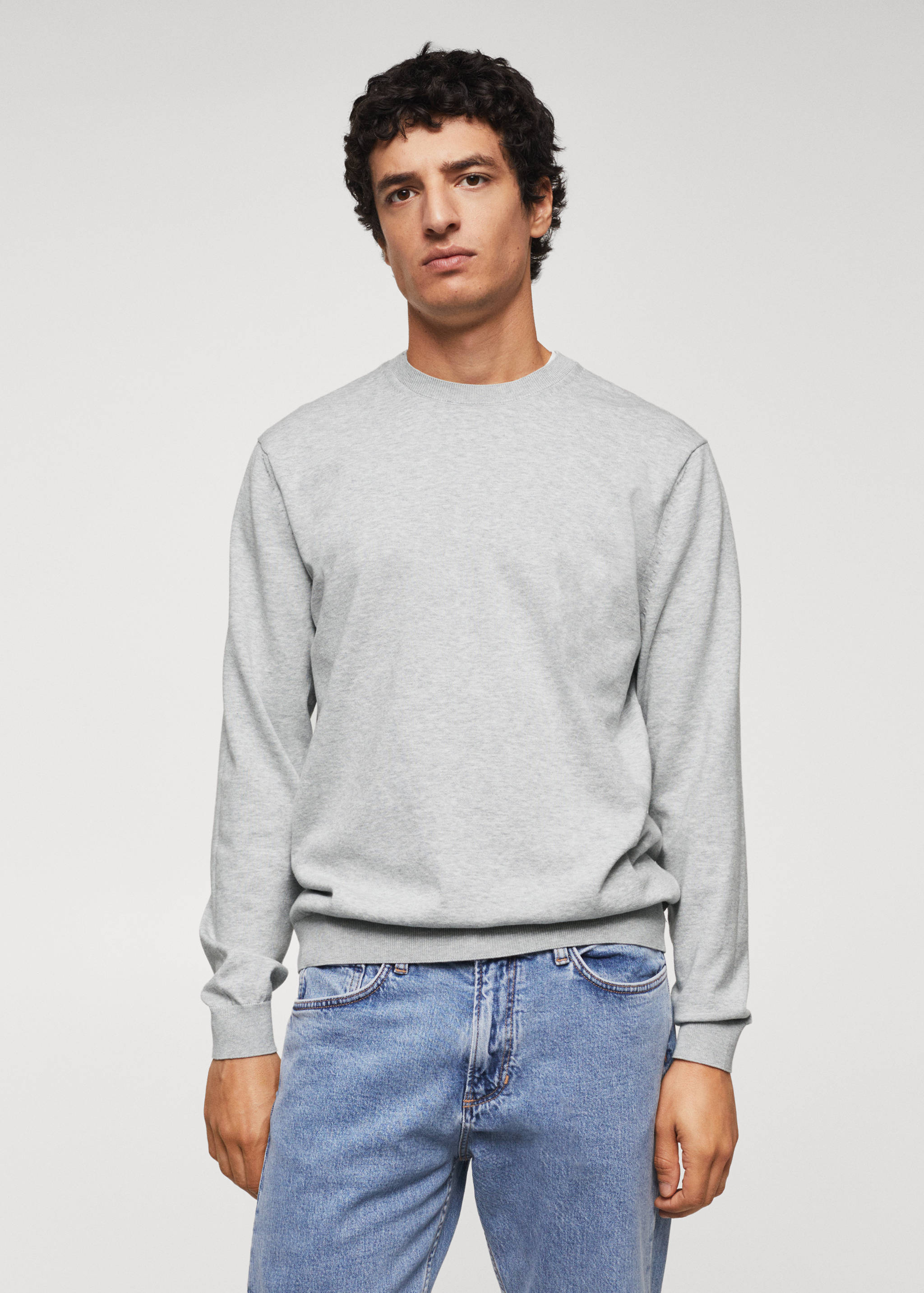 Slabý bavlněný svetr - Náhled ve středové rovině