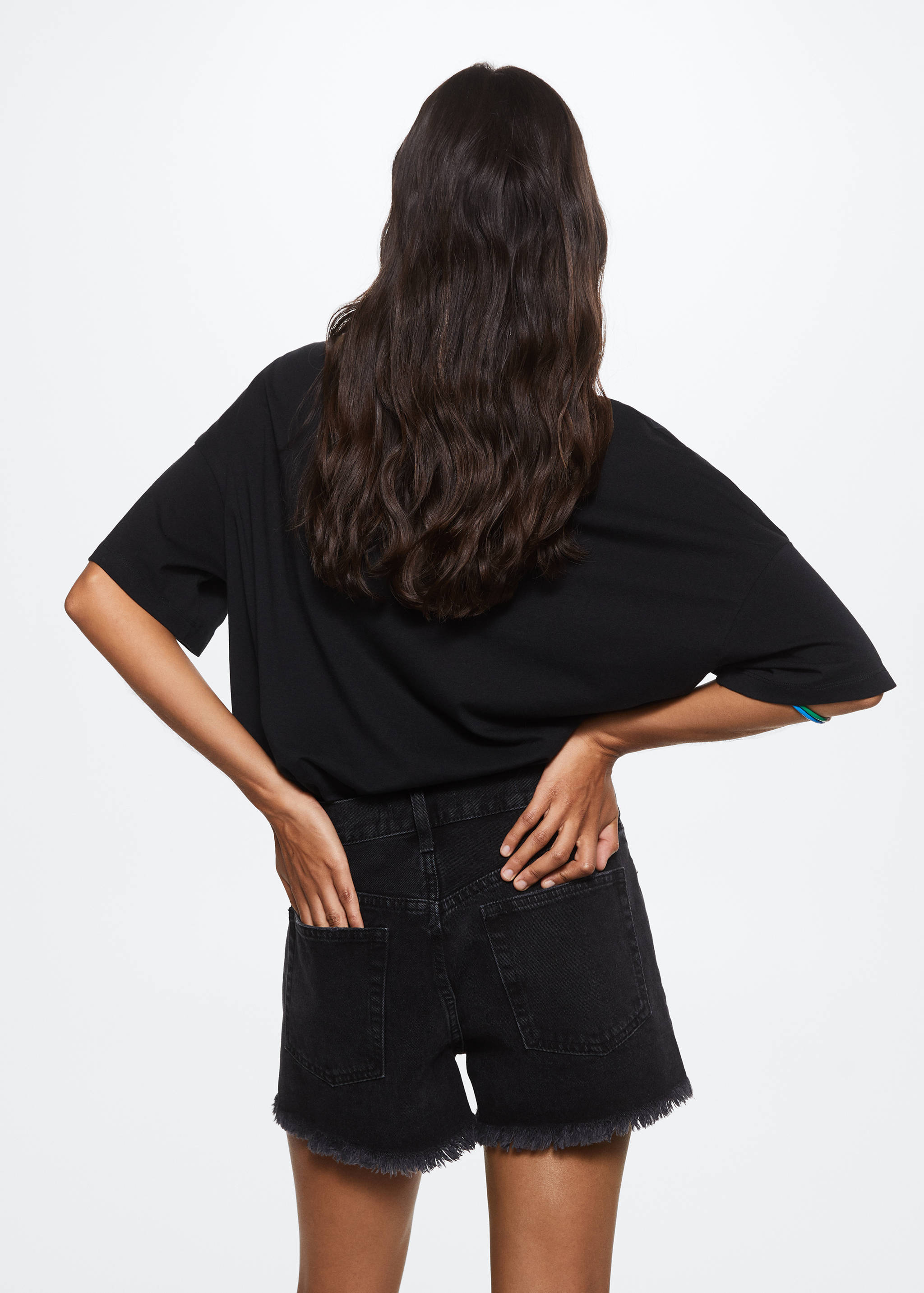 Oversize cotton T-shirt - Reverse of the article