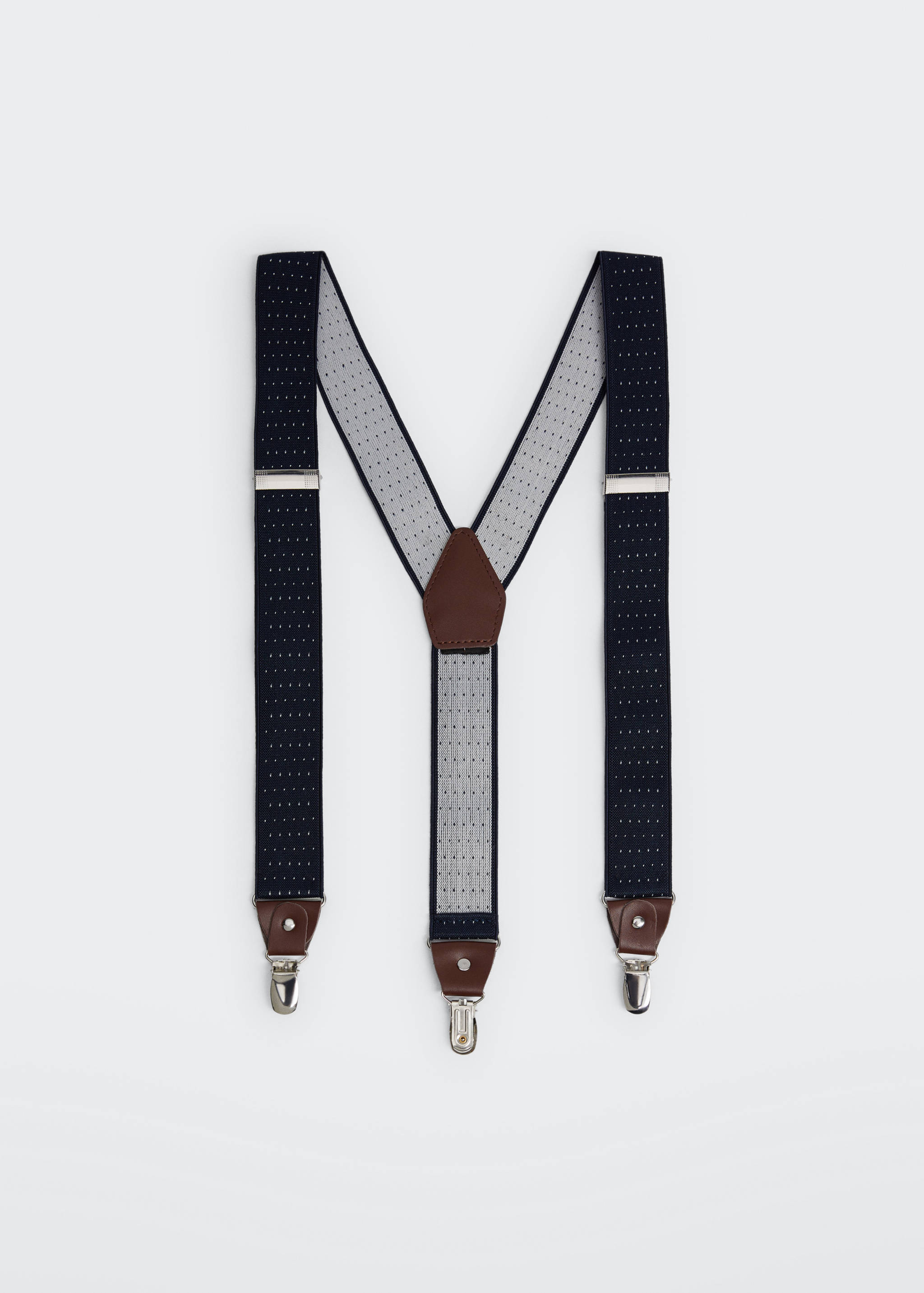 Adjustable elastic straps with leather details - Article without model