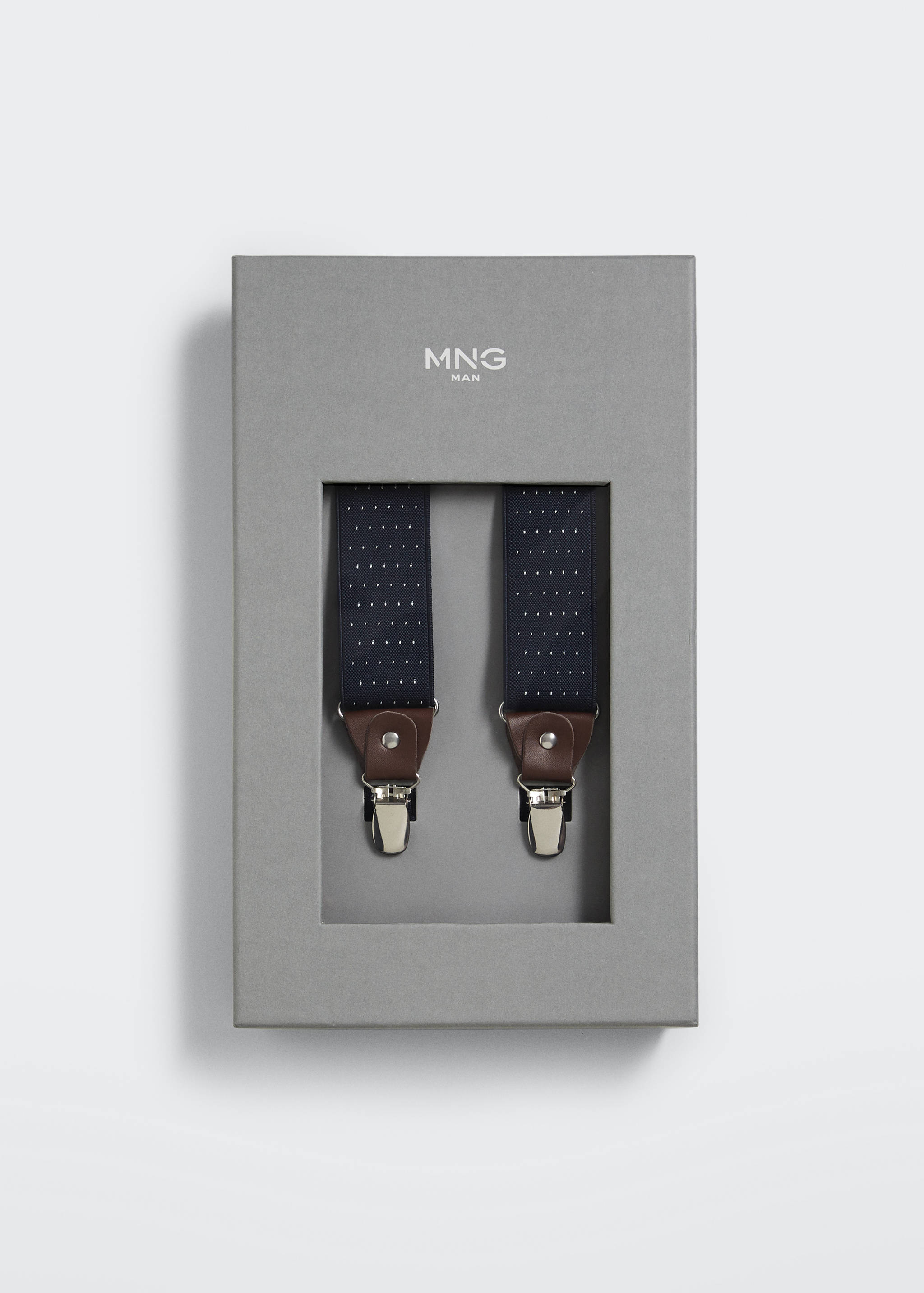 Adjustable elastic straps with leather details - Medium plane