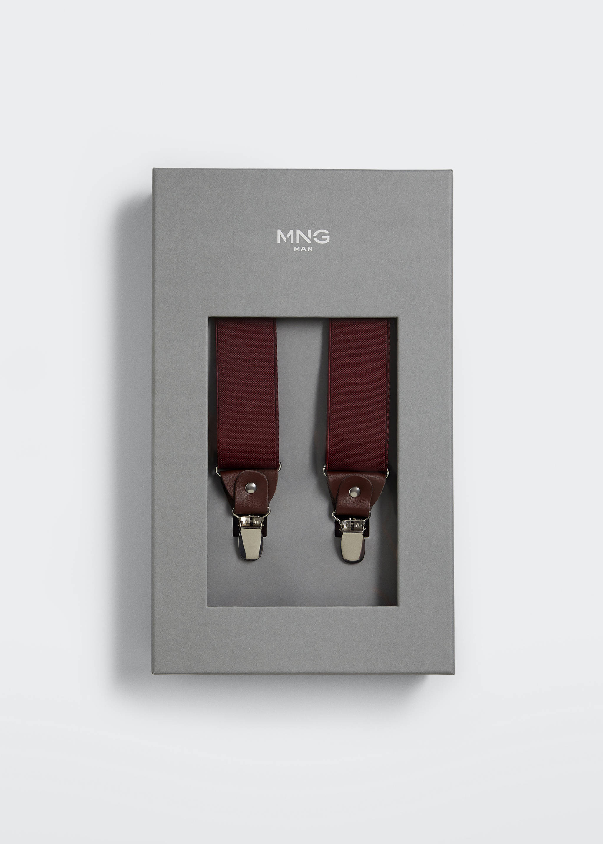 Adjustable elastic straps with leather details - Medium plane