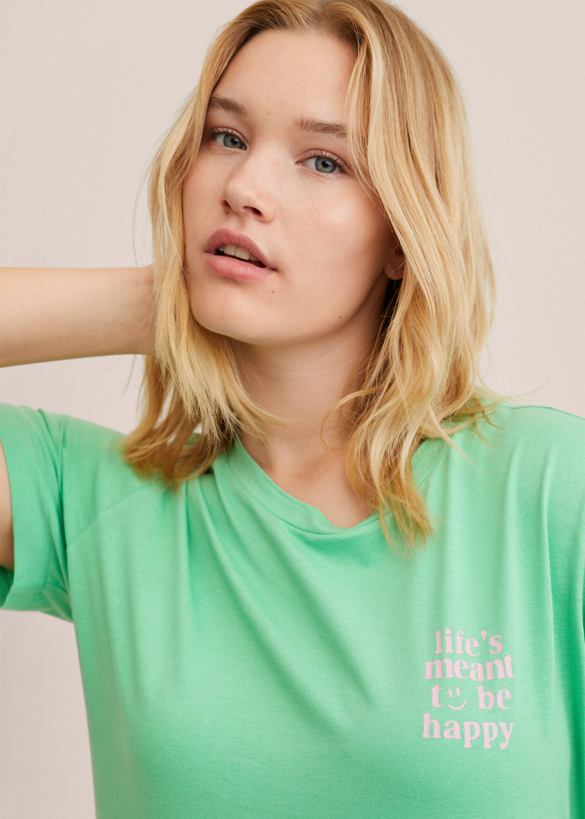 Samarreta barreja cotó estampada - Detall de l'article 5