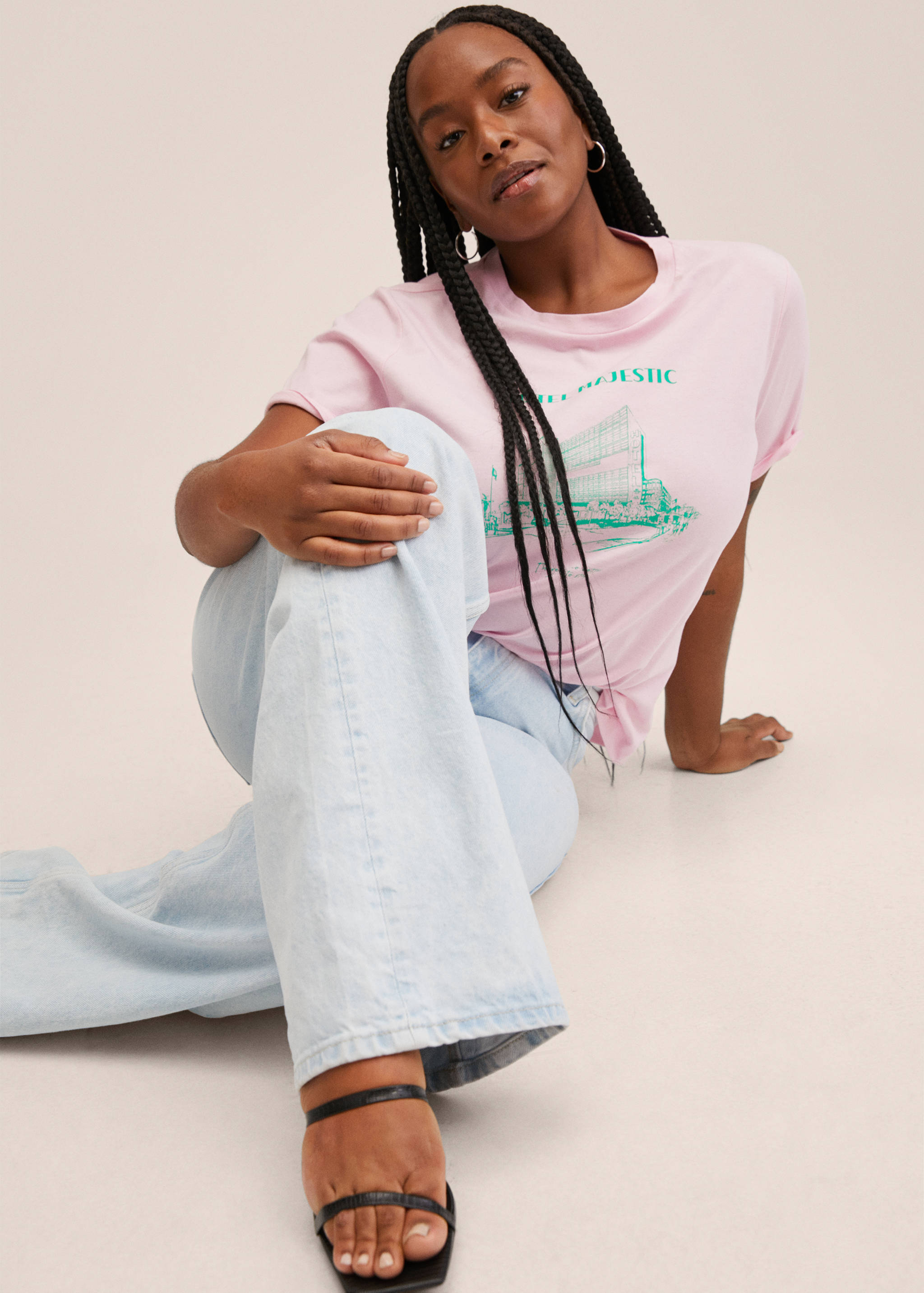 Samarreta barreja cotó estampada - Detall de l'article 4