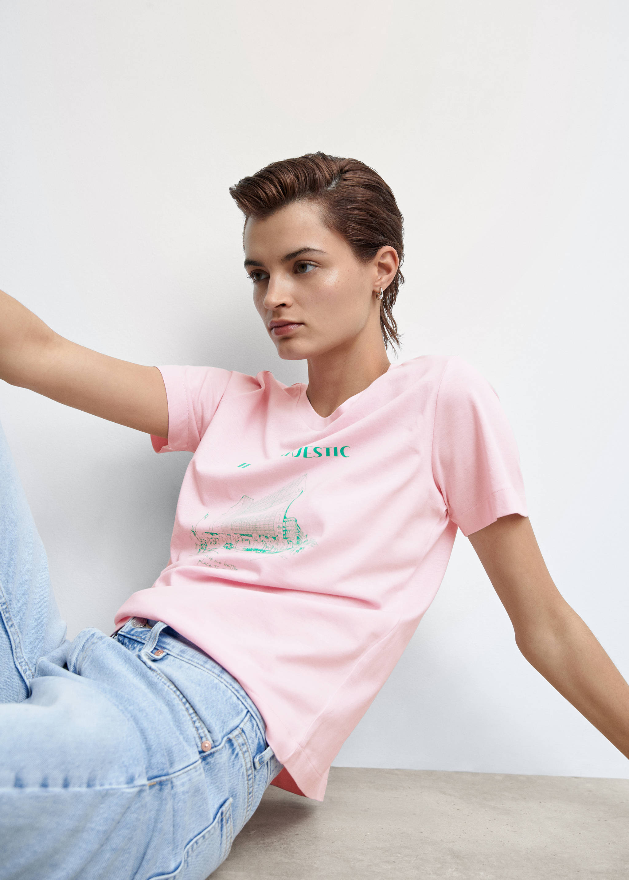 Samarreta barreja cotó estampada - Detall de l'article 2