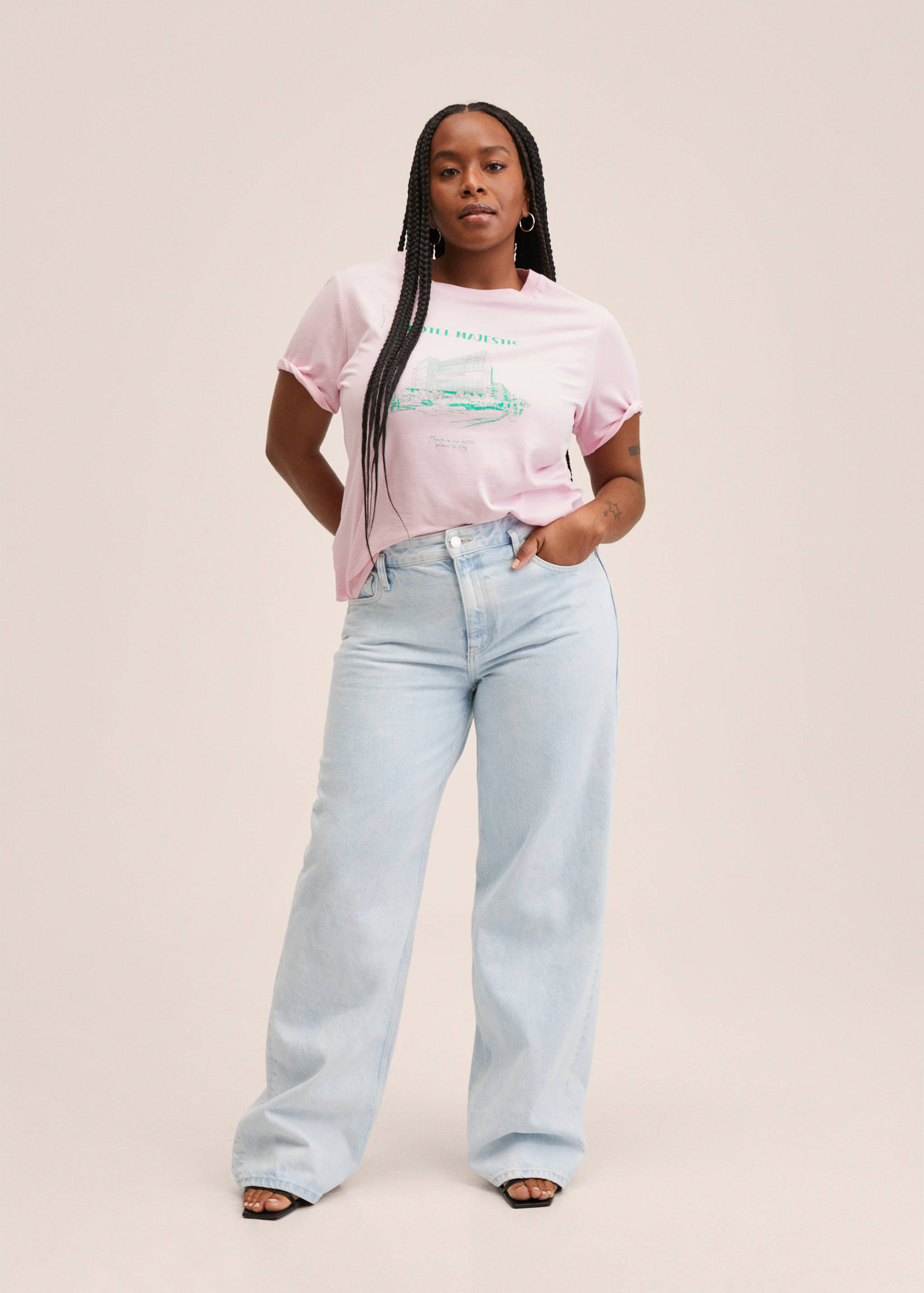 Samarreta barreja cotó estampada - Detall de l'article 3