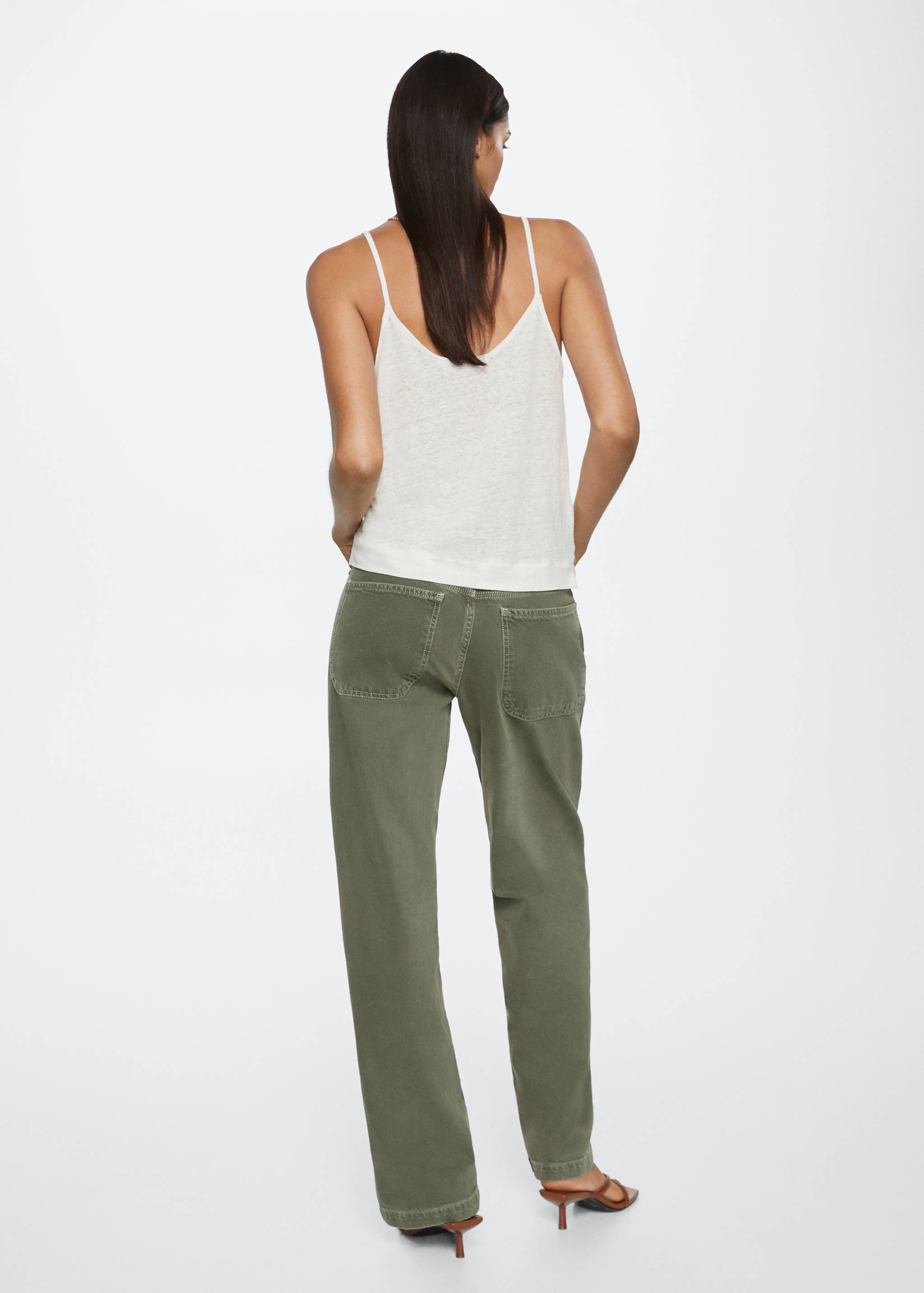 100% linen top with buttons - Reverse of the article