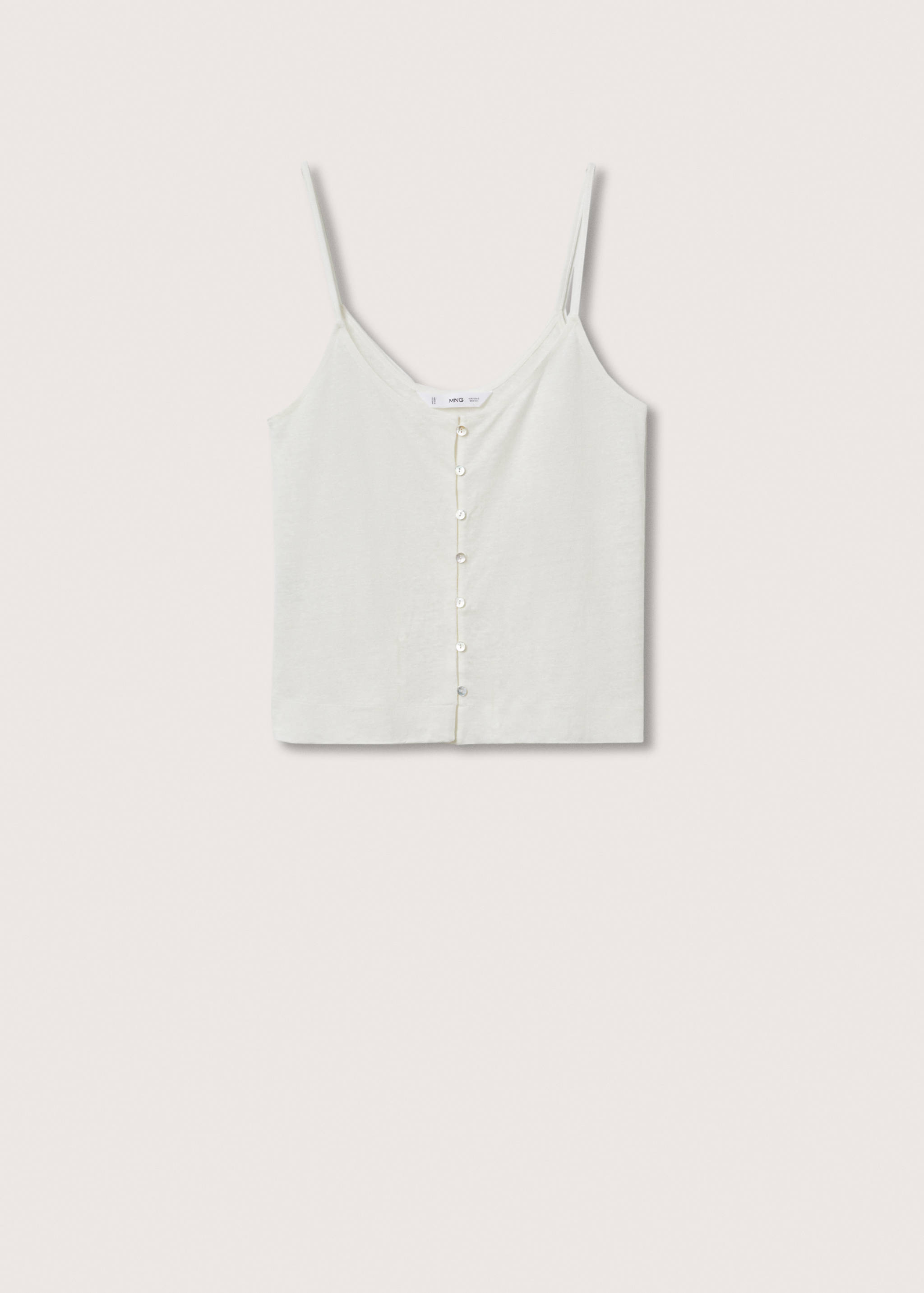 100% linen top with buttons - Article without model
