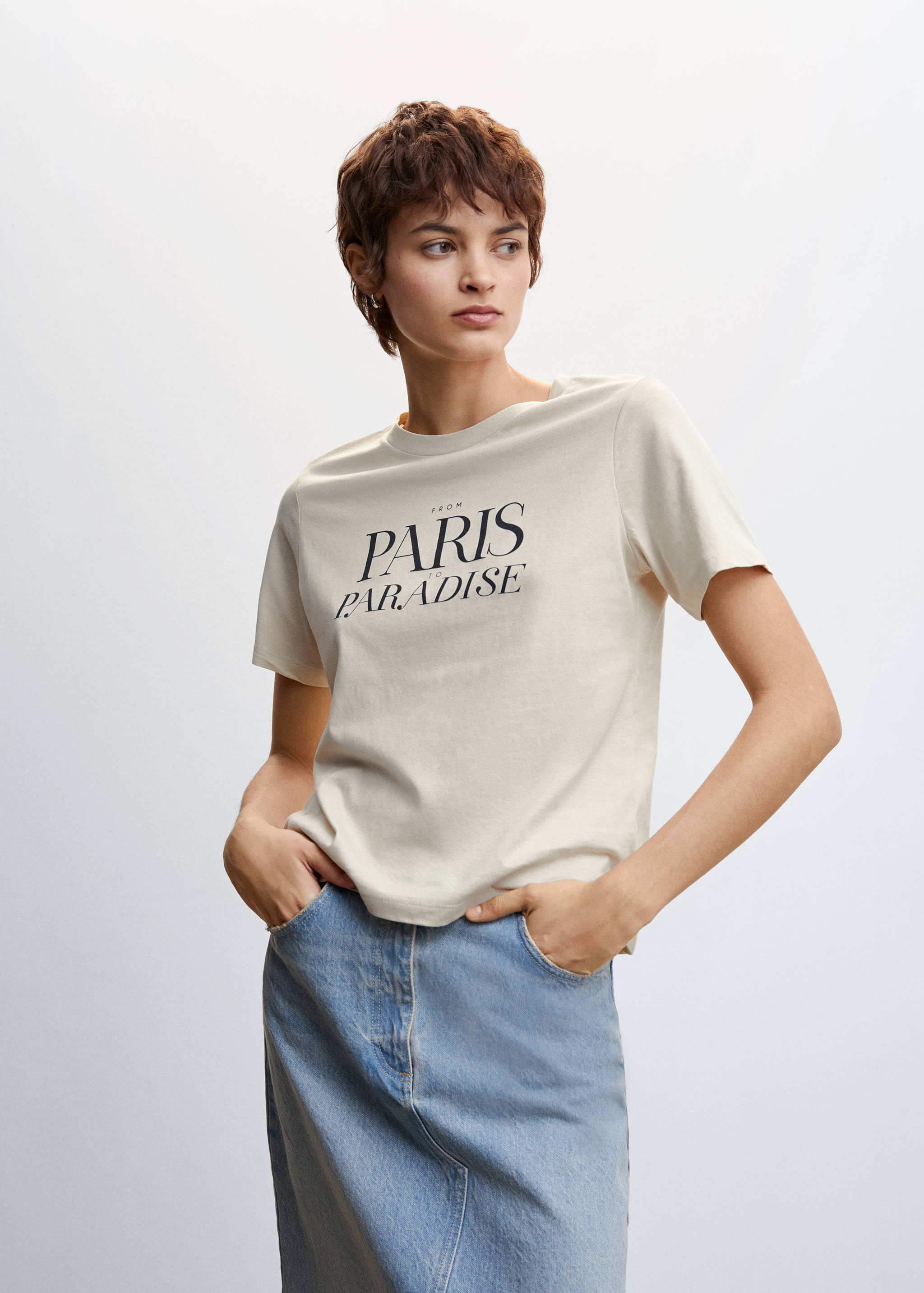 Printed cotton shirt - Medium plane