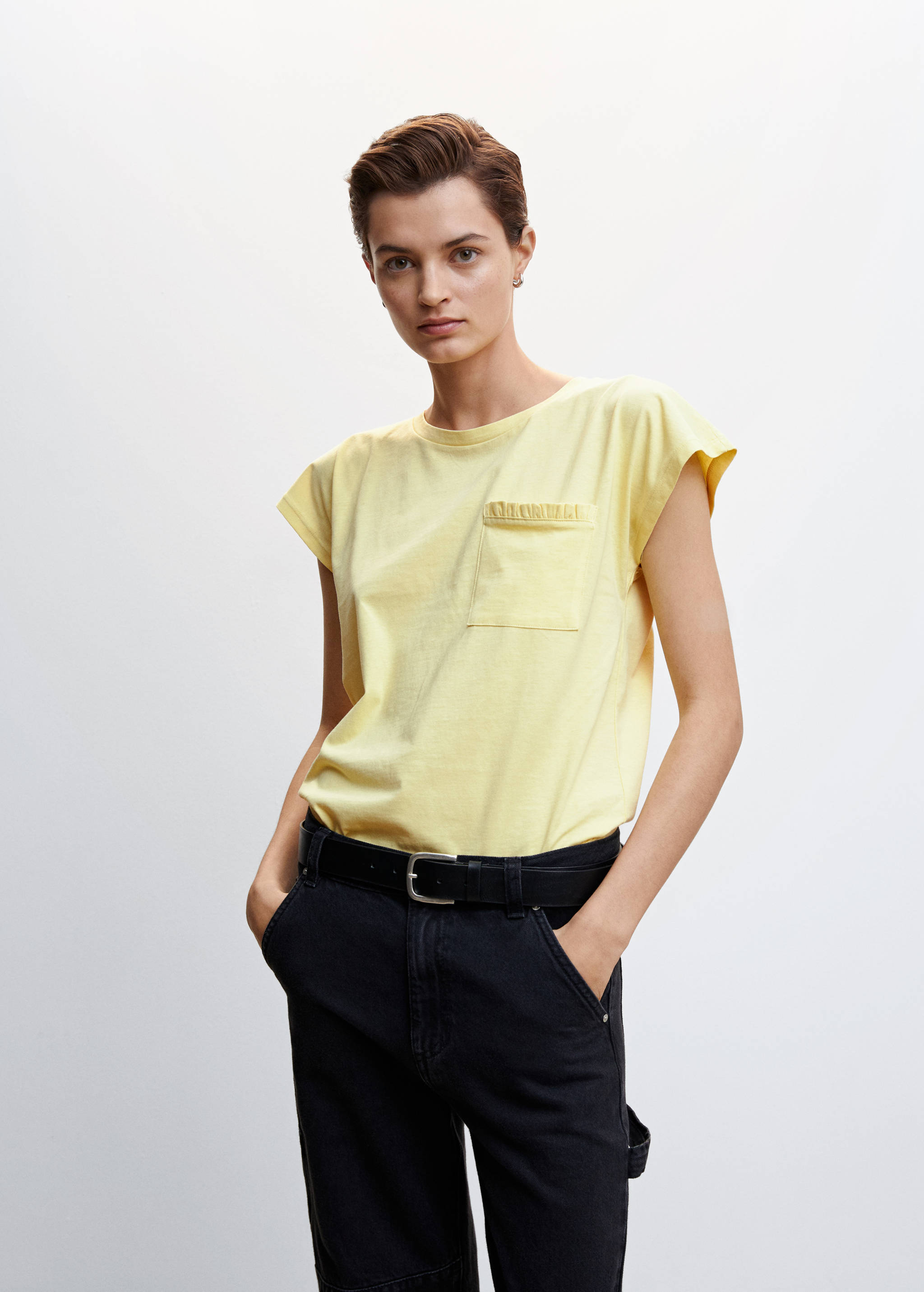 Πουκάμισο βαμβακερό με τσέπη - Μεσαίο πλάνο