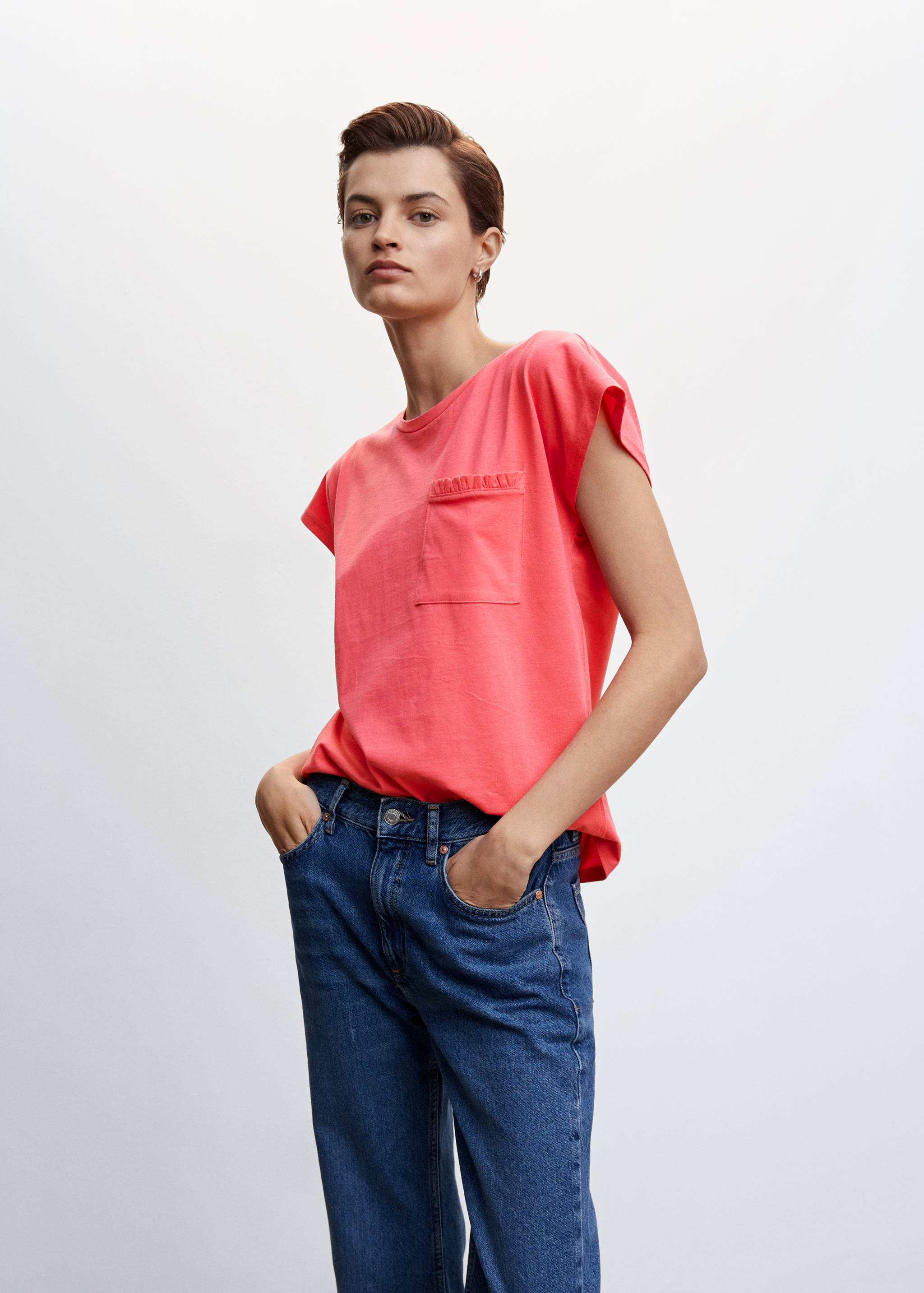 Πουκάμισο βαμβακερό με τσέπη - Μεσαίο πλάνο