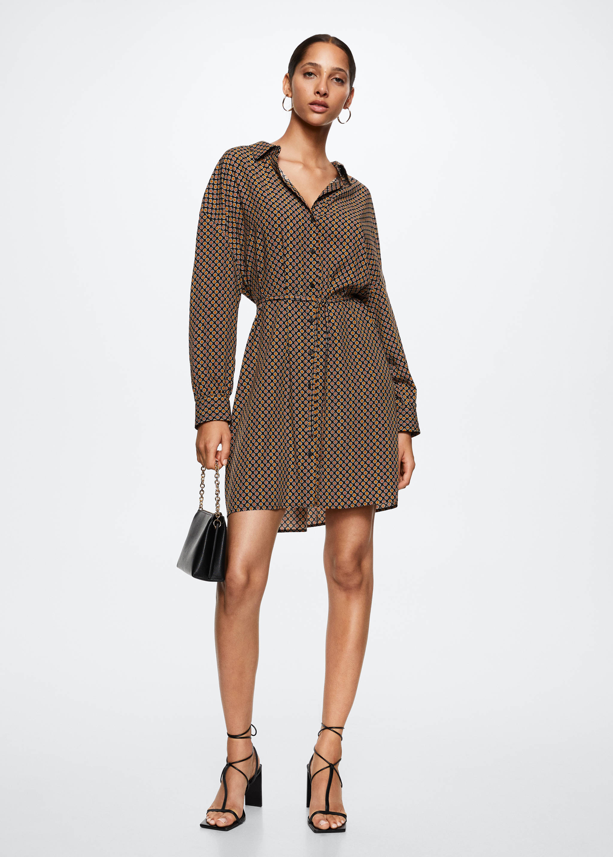 Printed shirt dress - General plane