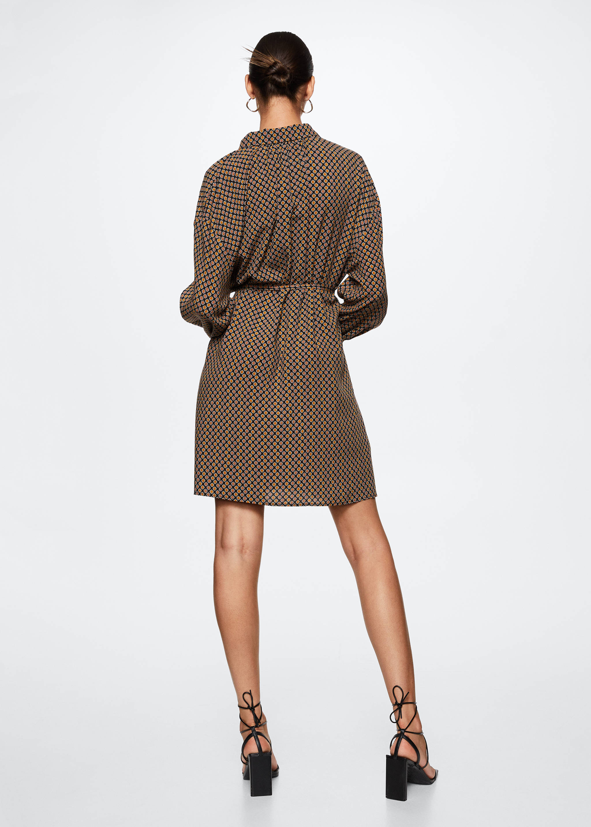 Printed shirt dress - Reverse of the article