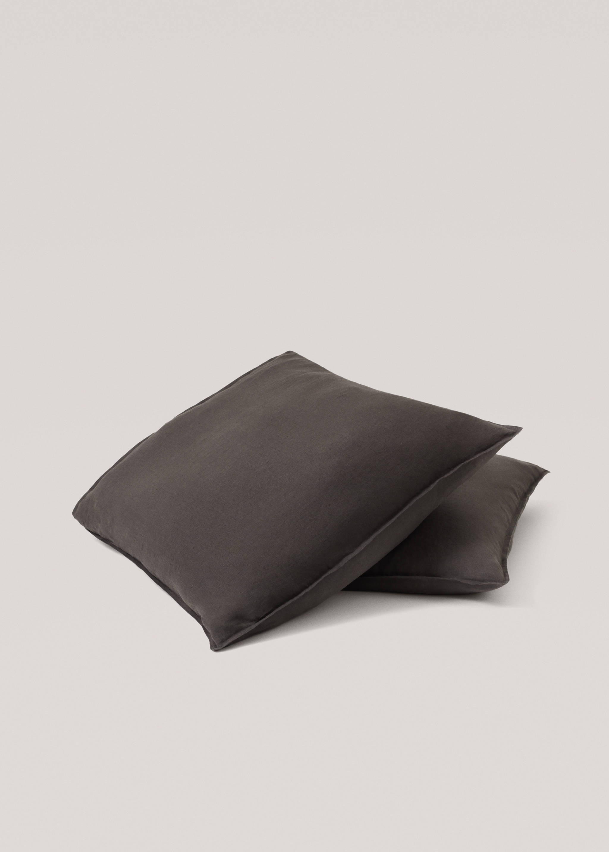 100% linen cushion case set 80X80cm - Medium plane
