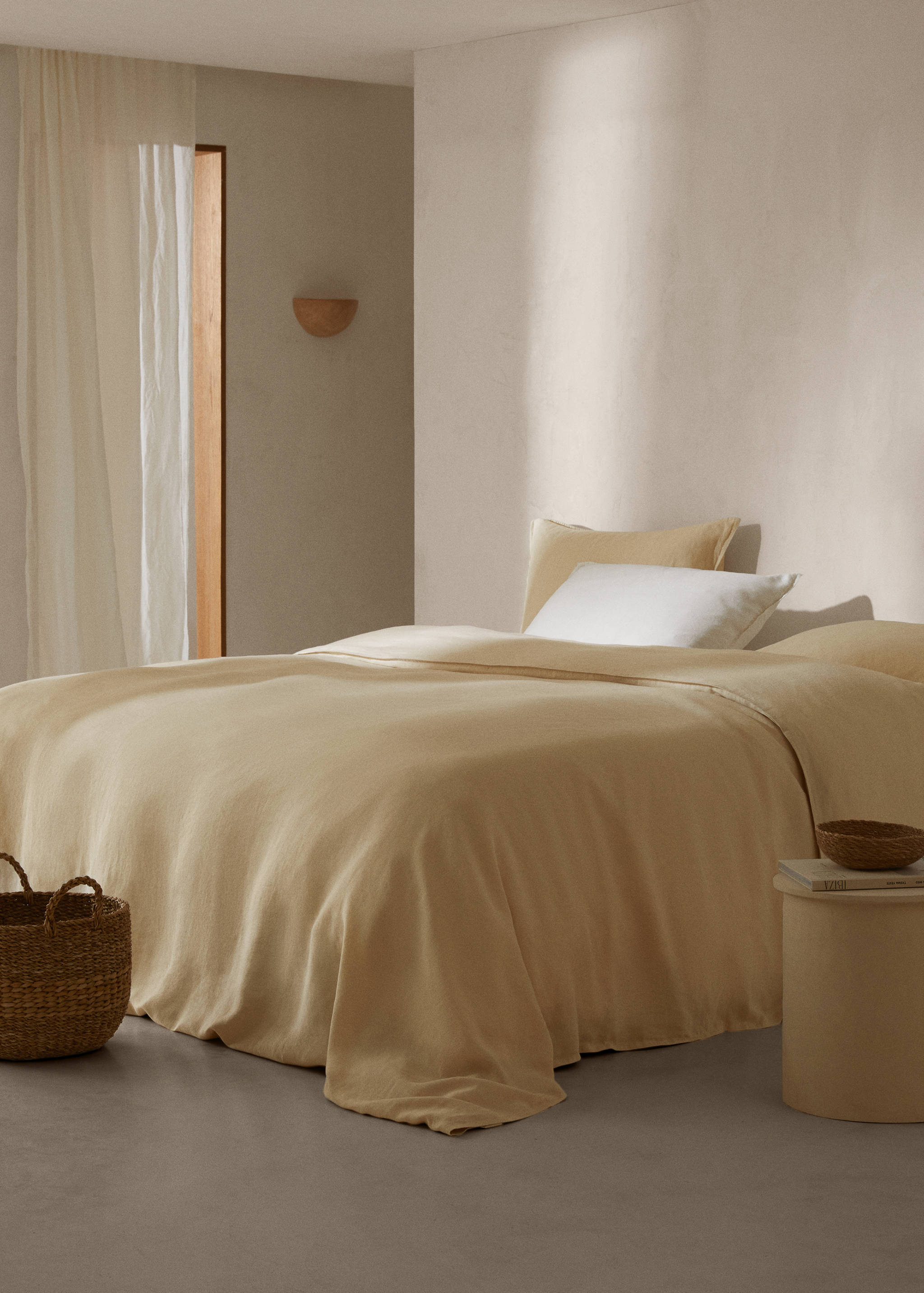 100% linen duvet cover large queen bed - General plane