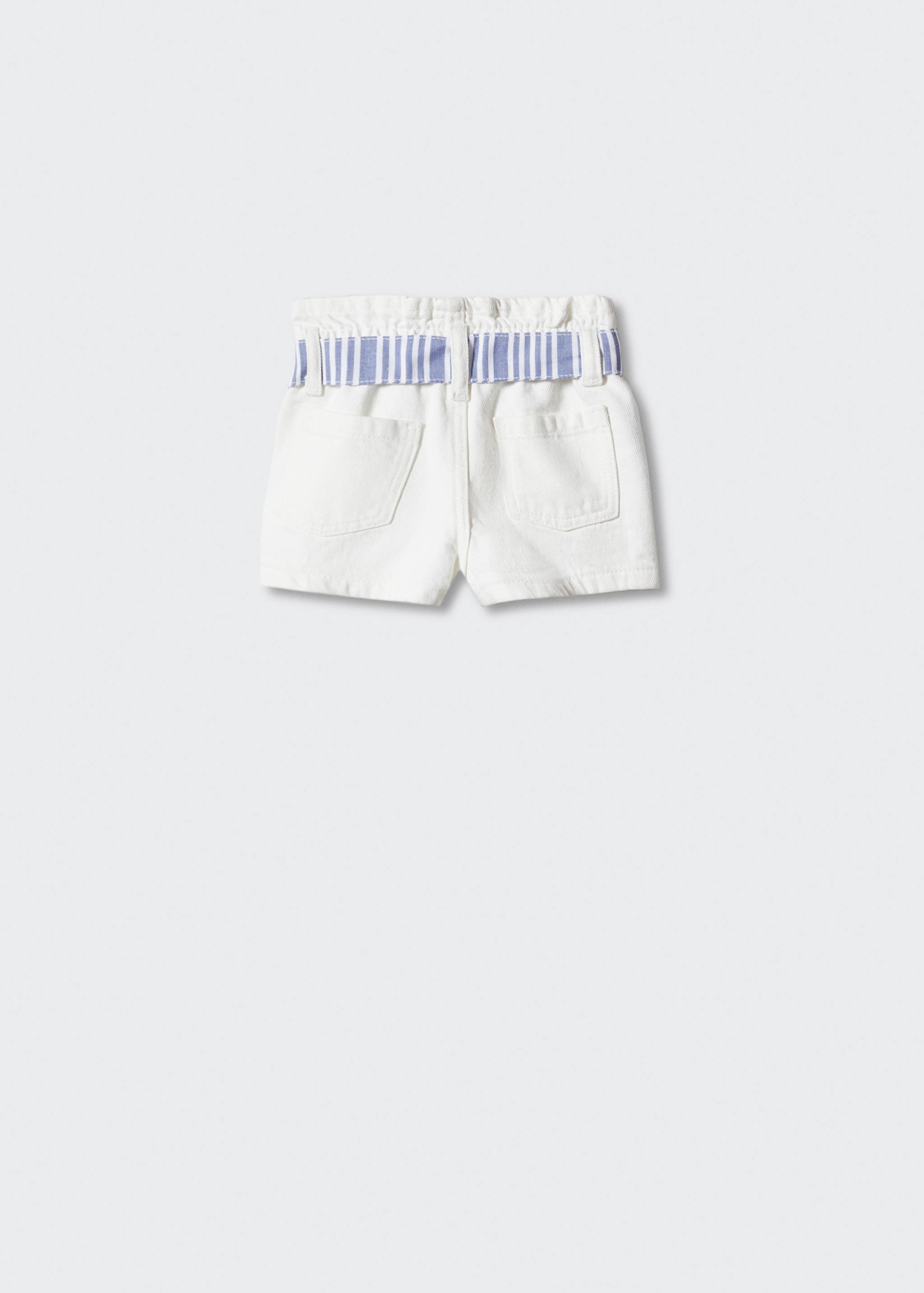 Paperbag denim shorts - Reverse of the article
