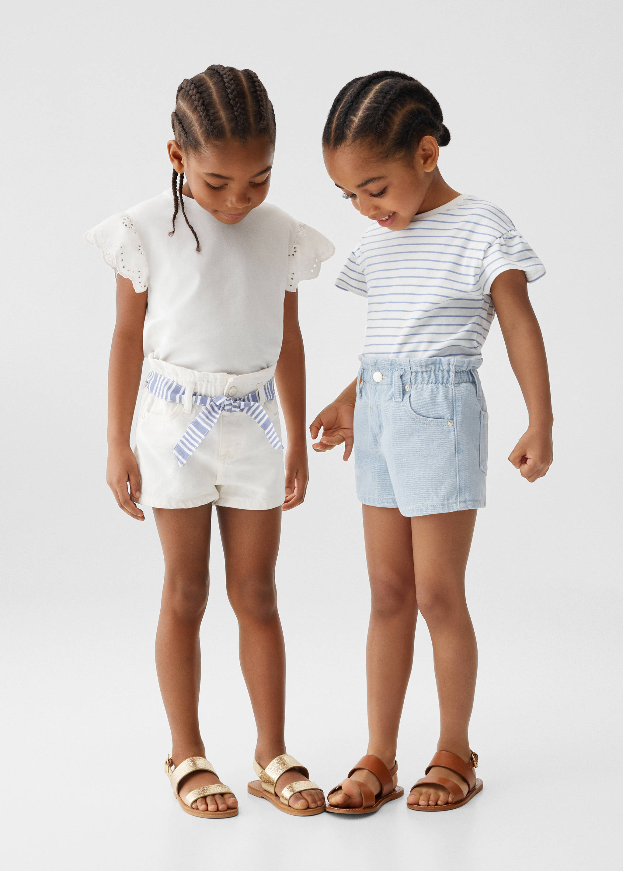 Paperbag denim shorts - Details of the article 2