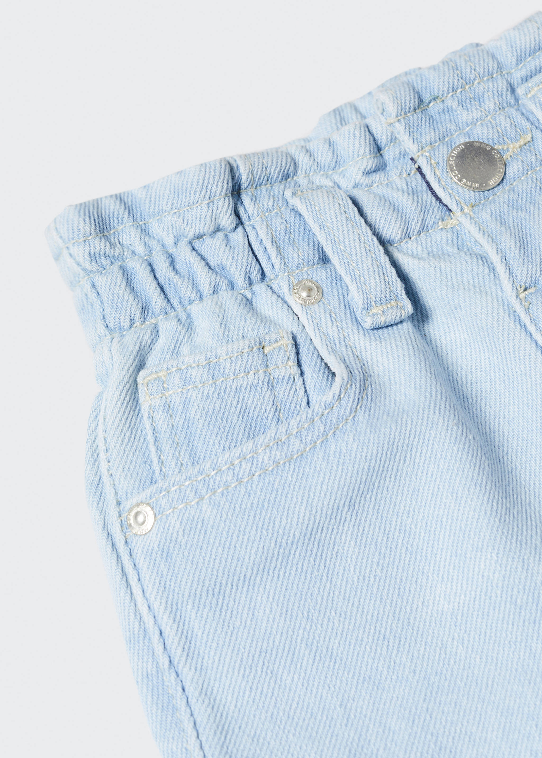 Paperbag denim shorts - Details of the article 0