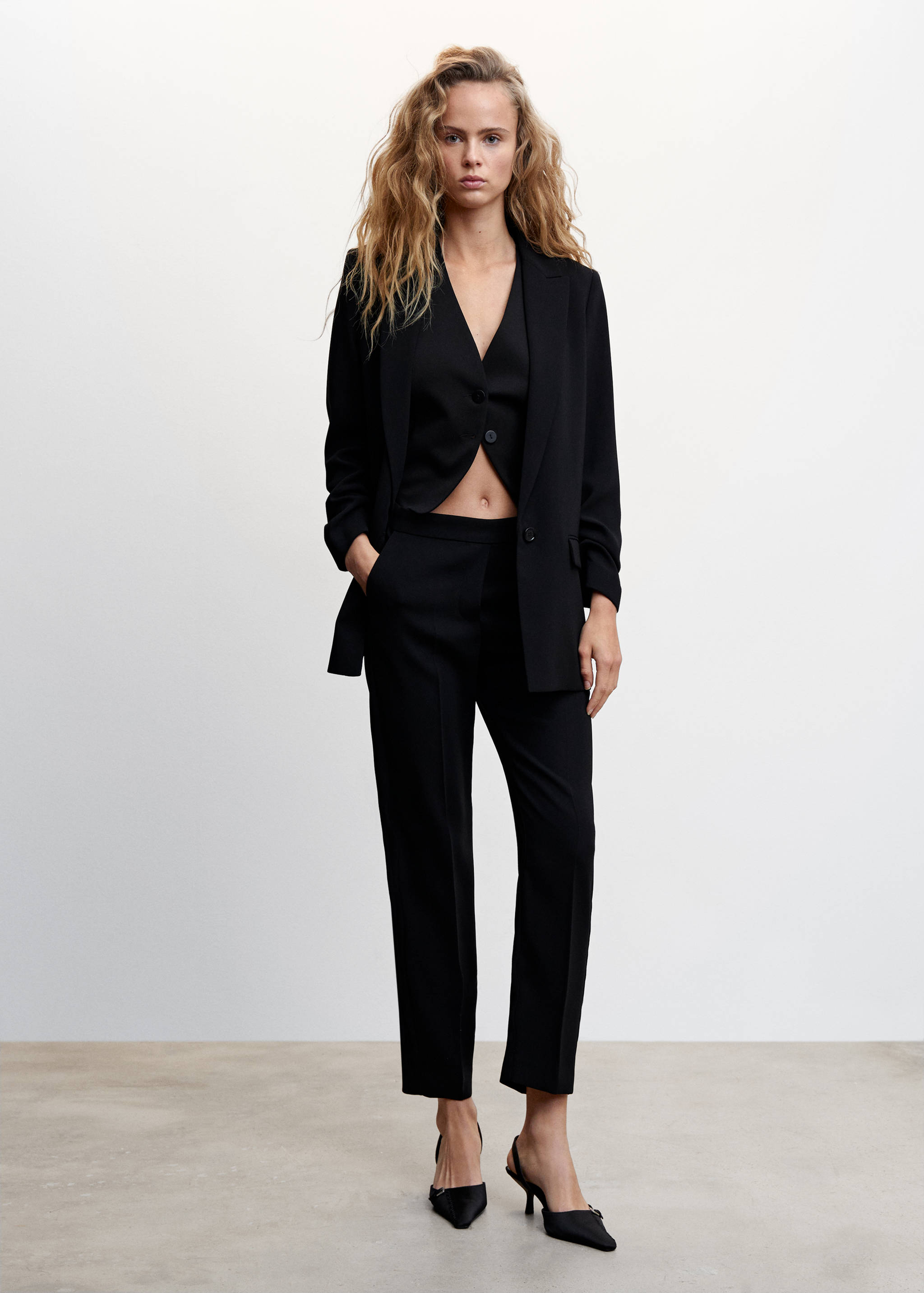 Flowy suit blazer - General plane