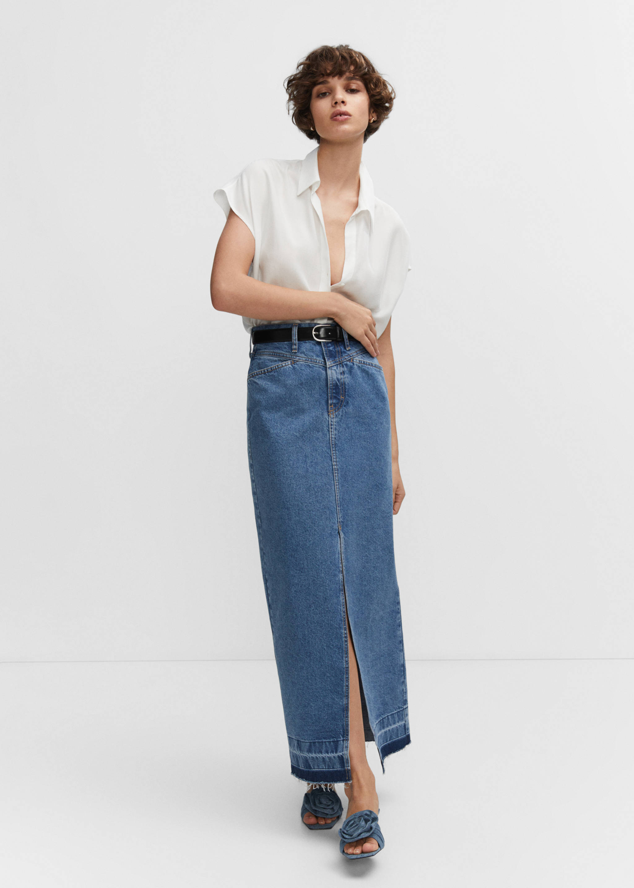 Sleeveless lyocell shirt - General plane