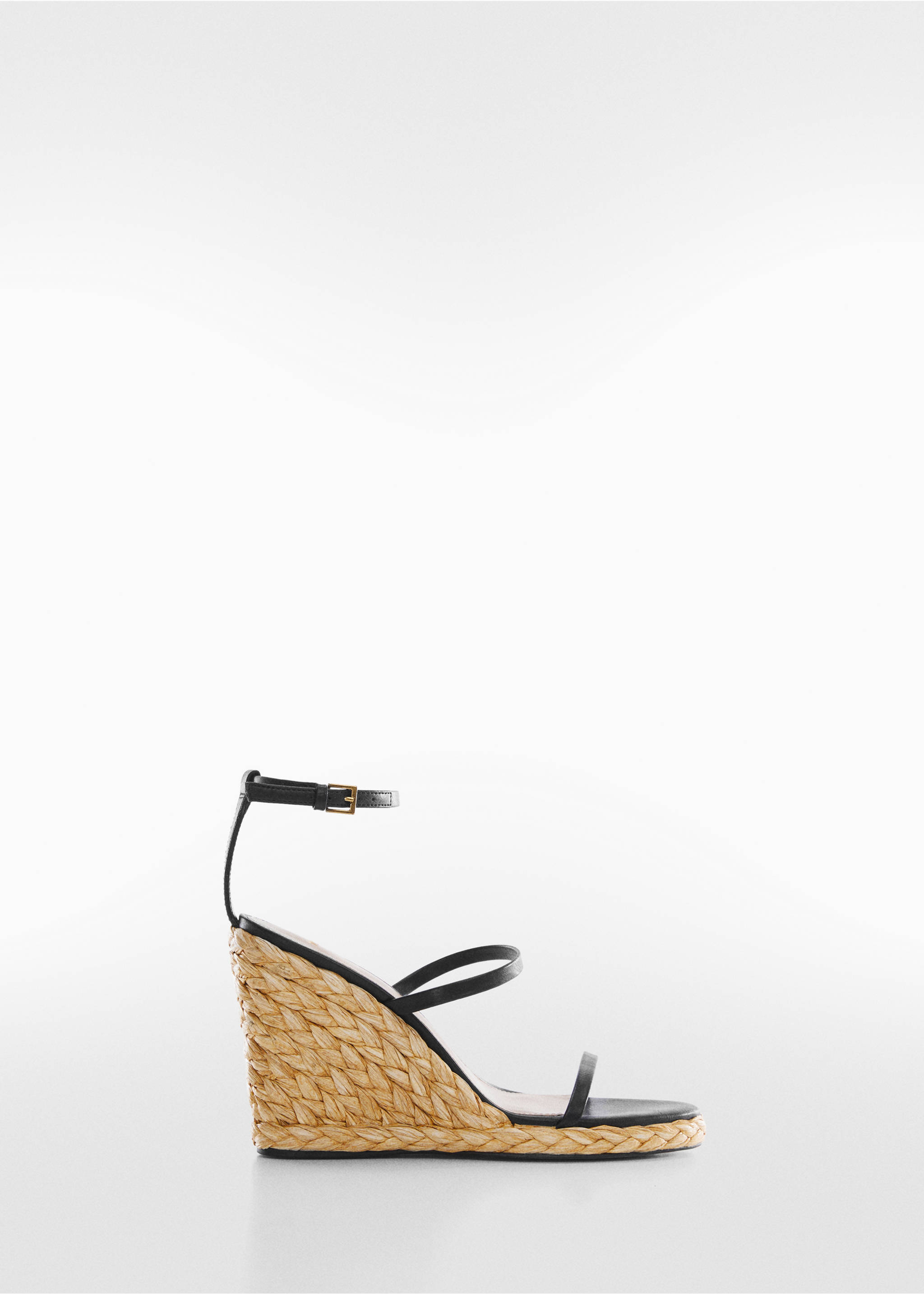 Wedge braided sandals - Article without model, Black. Ref: 57000034-00.