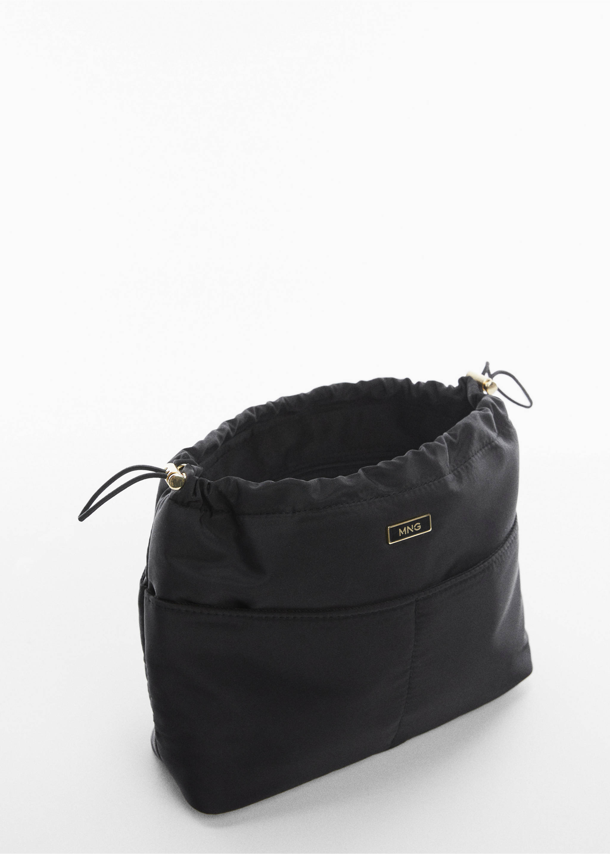 Nylon toiletry bag with logo - Medium plane, Black. Ref: 57000118-00.