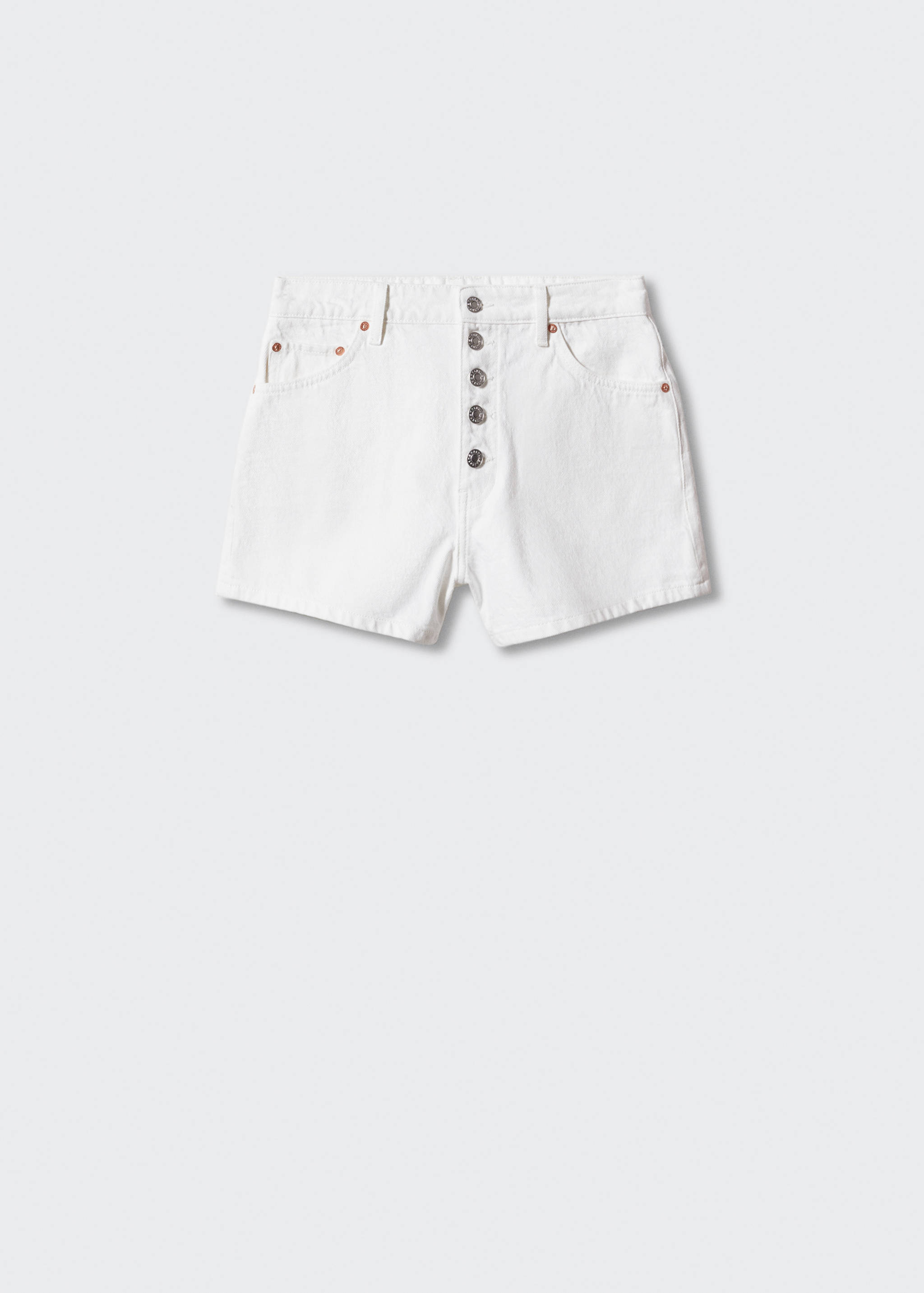 Denim shorts with buttons - Article without model