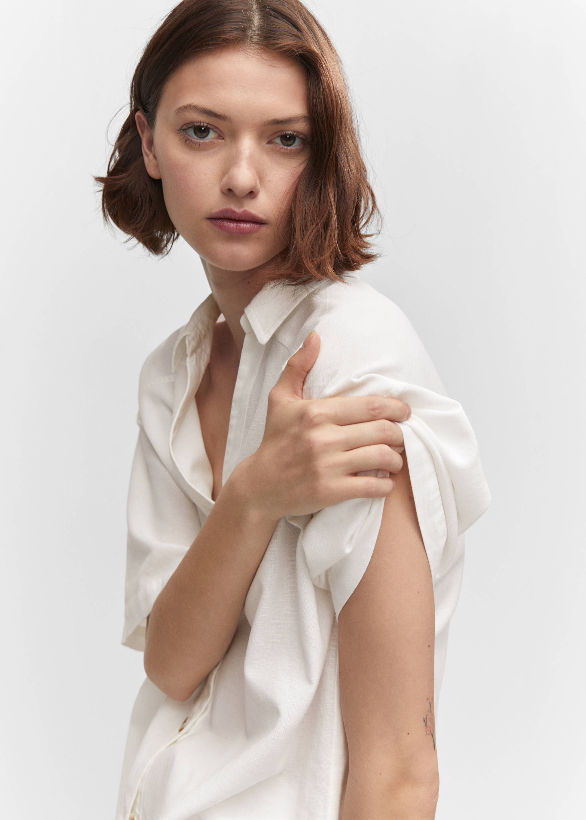 Cotton linen-blend shirt - Details of the article 1