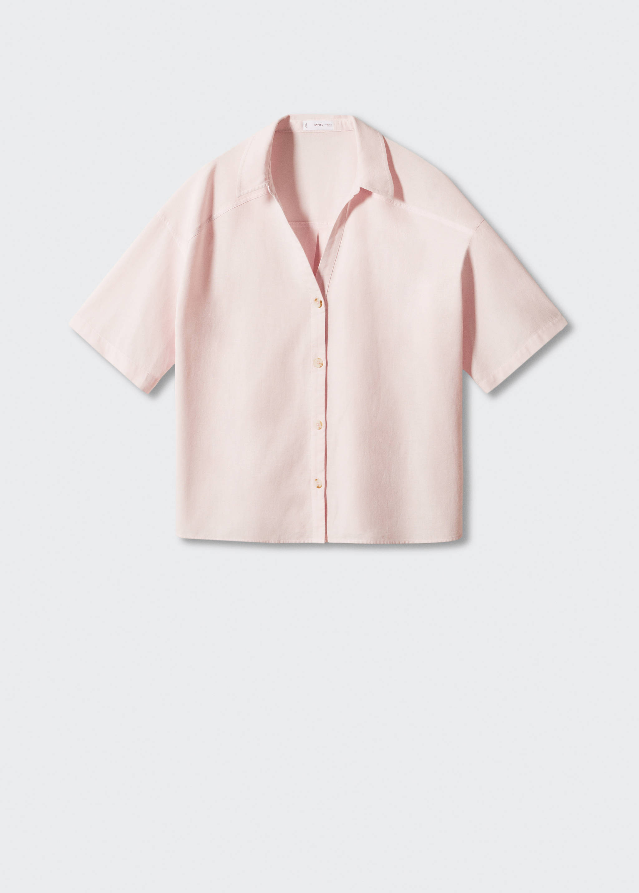 Cotton linen-blend shirt - Article without model