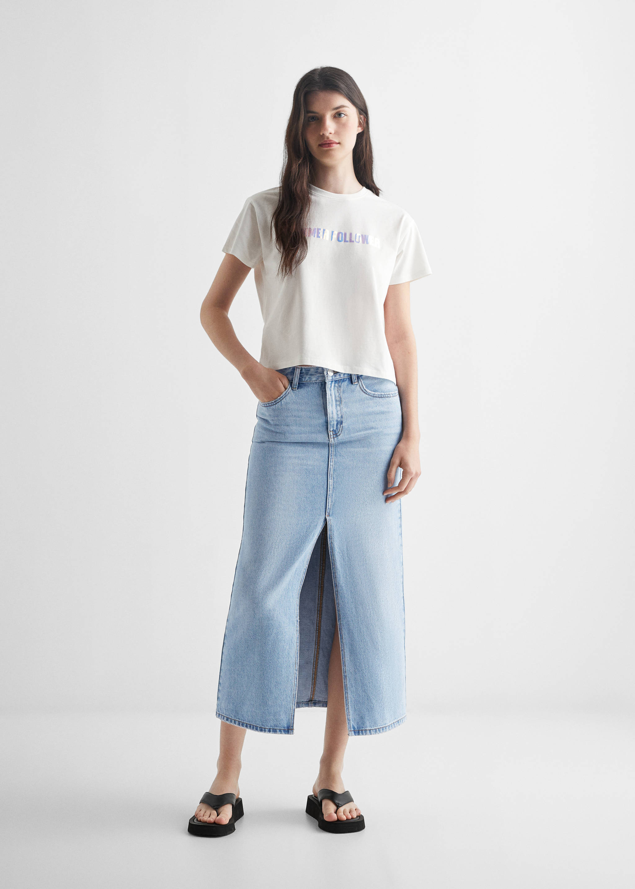 Message cotton T-shirt - General plane