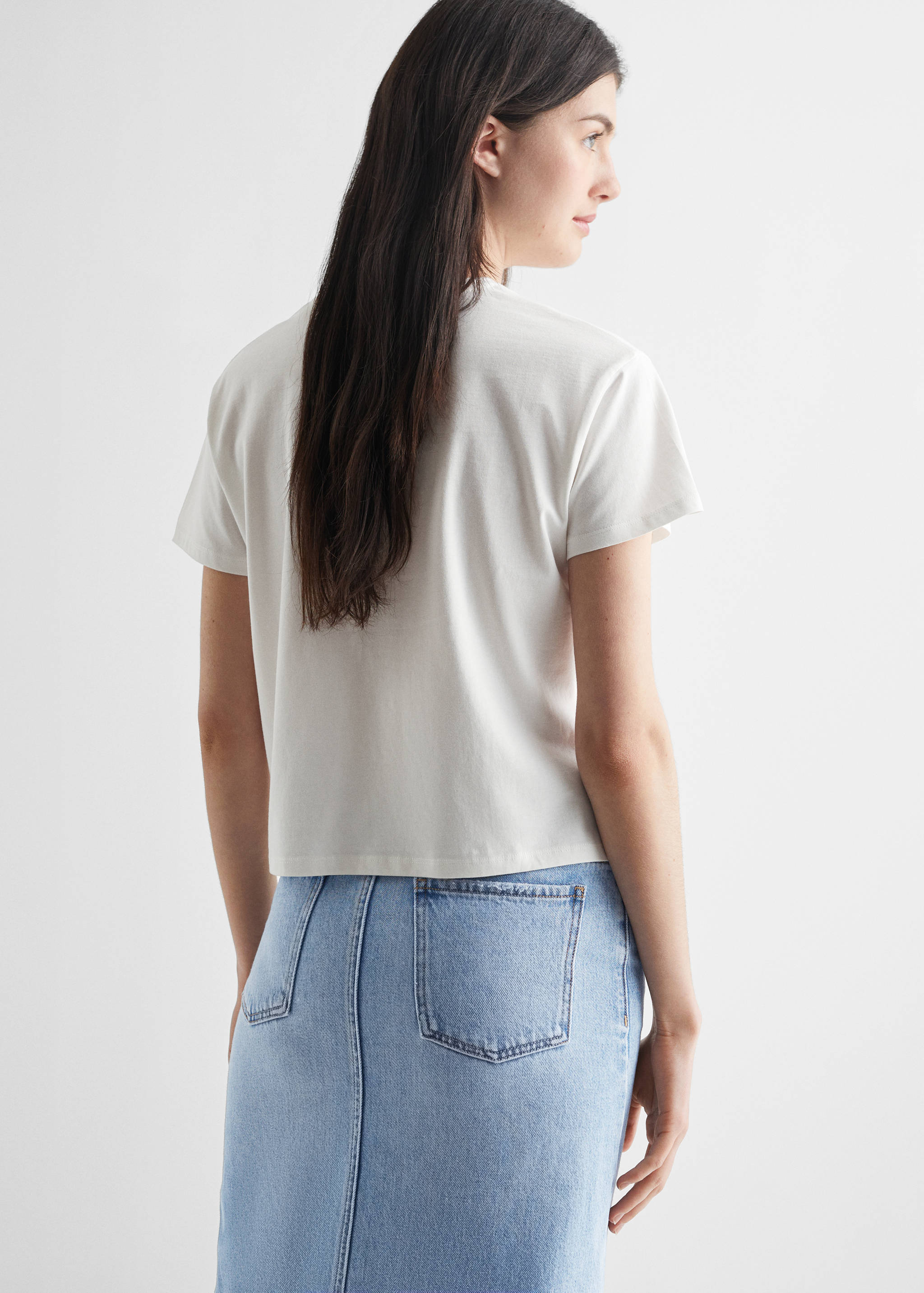 Message cotton T-shirt - Reverse of the article