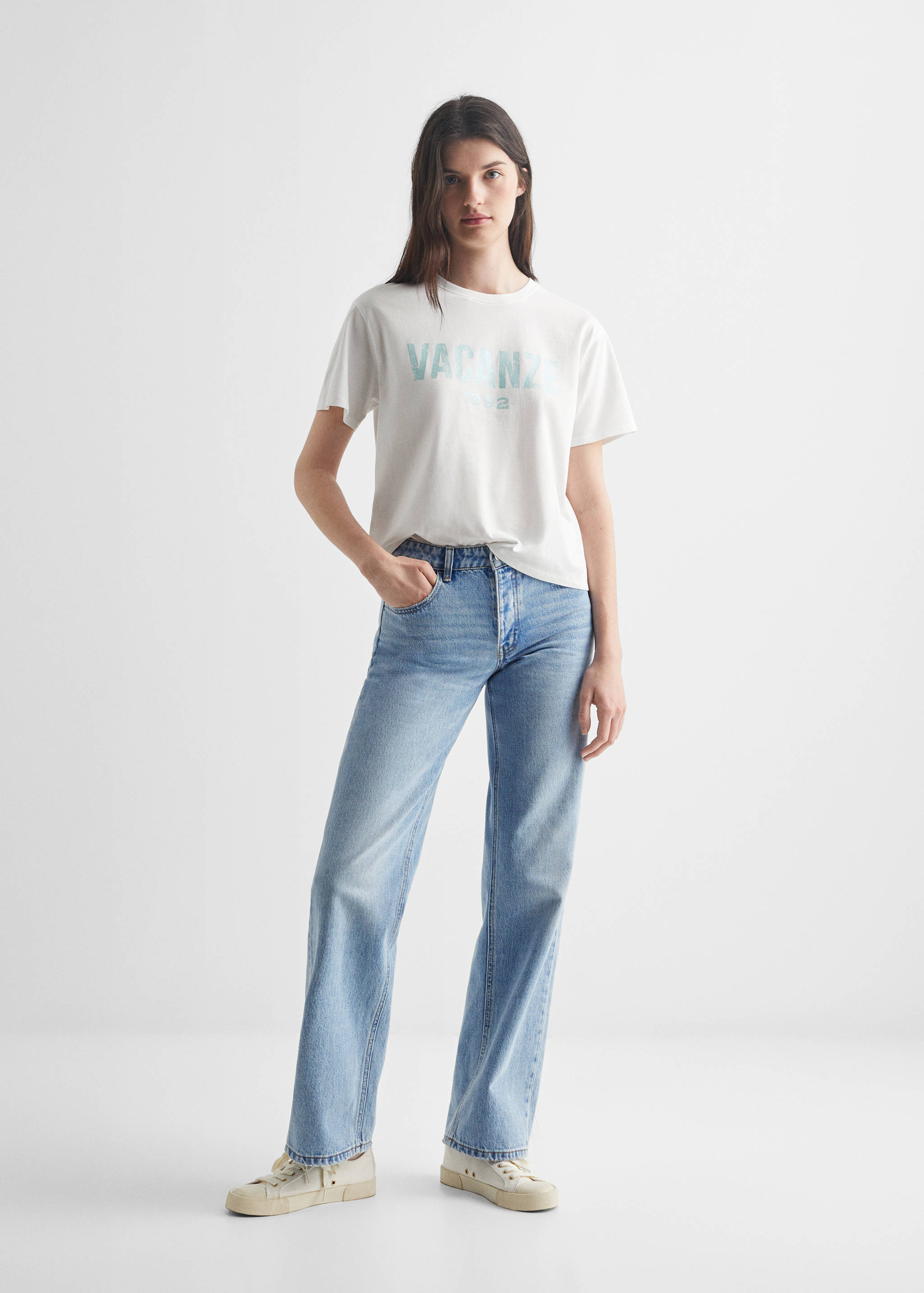 Message cotton T-shirt - General plane