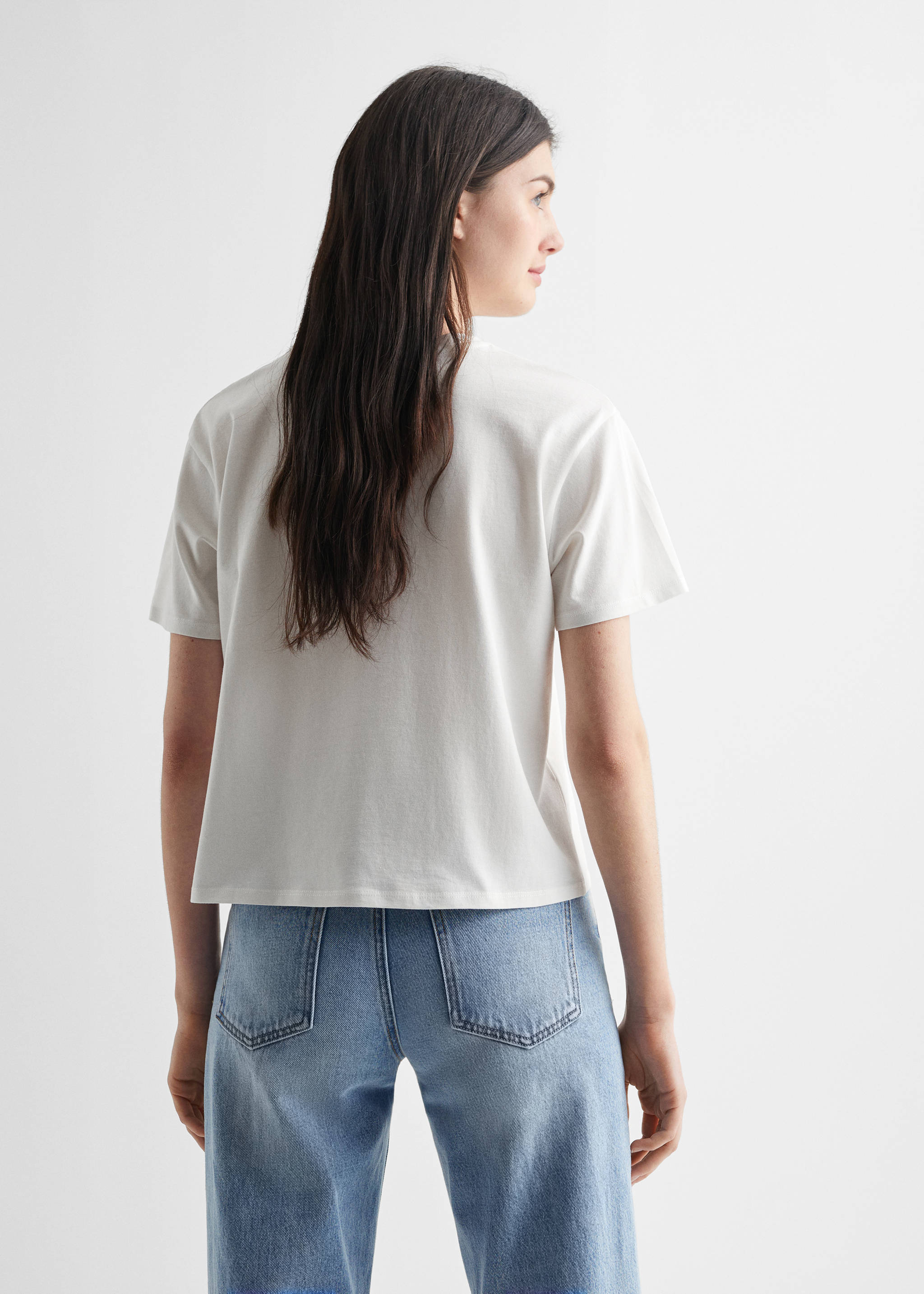 Message cotton T-shirt - Reverse of the article